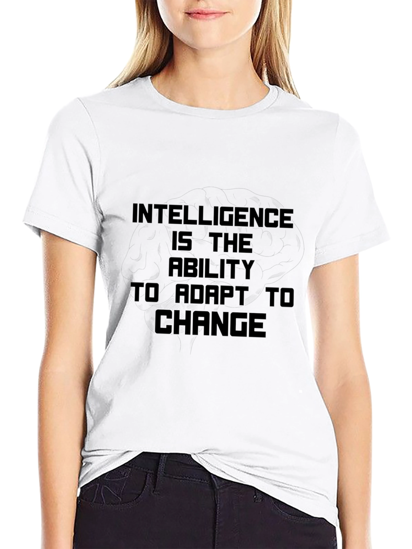 Black Intelligence is the Ability to Adapt Black T-Shirt view 9