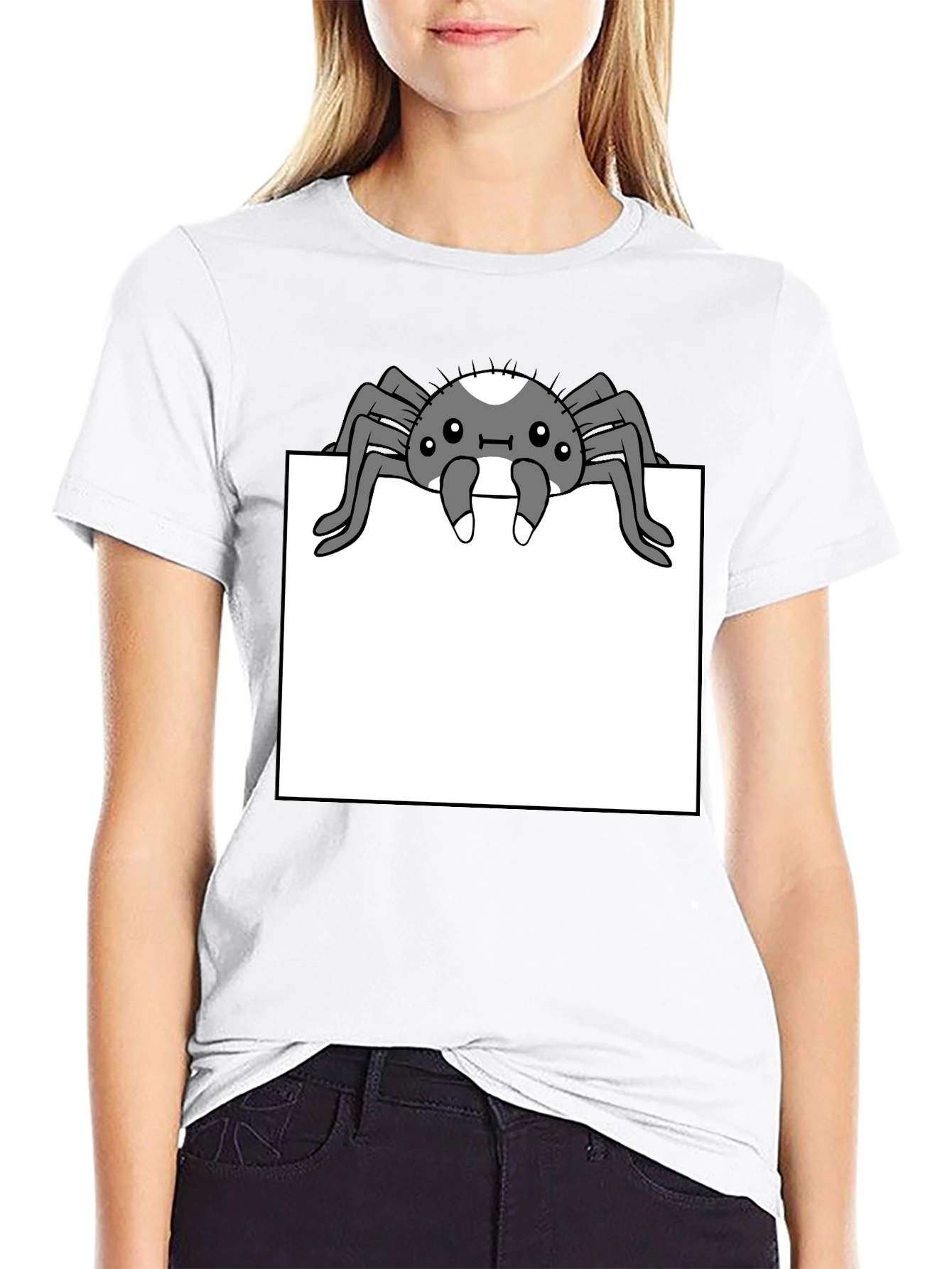 Black Spider Graphic Tee - Cute & Creepy Style view 9