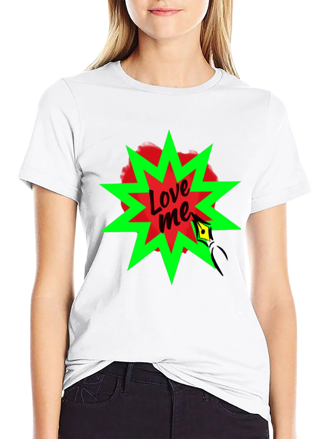 Black Love Me Graphic Tee - Bold Statement Shirt view 9