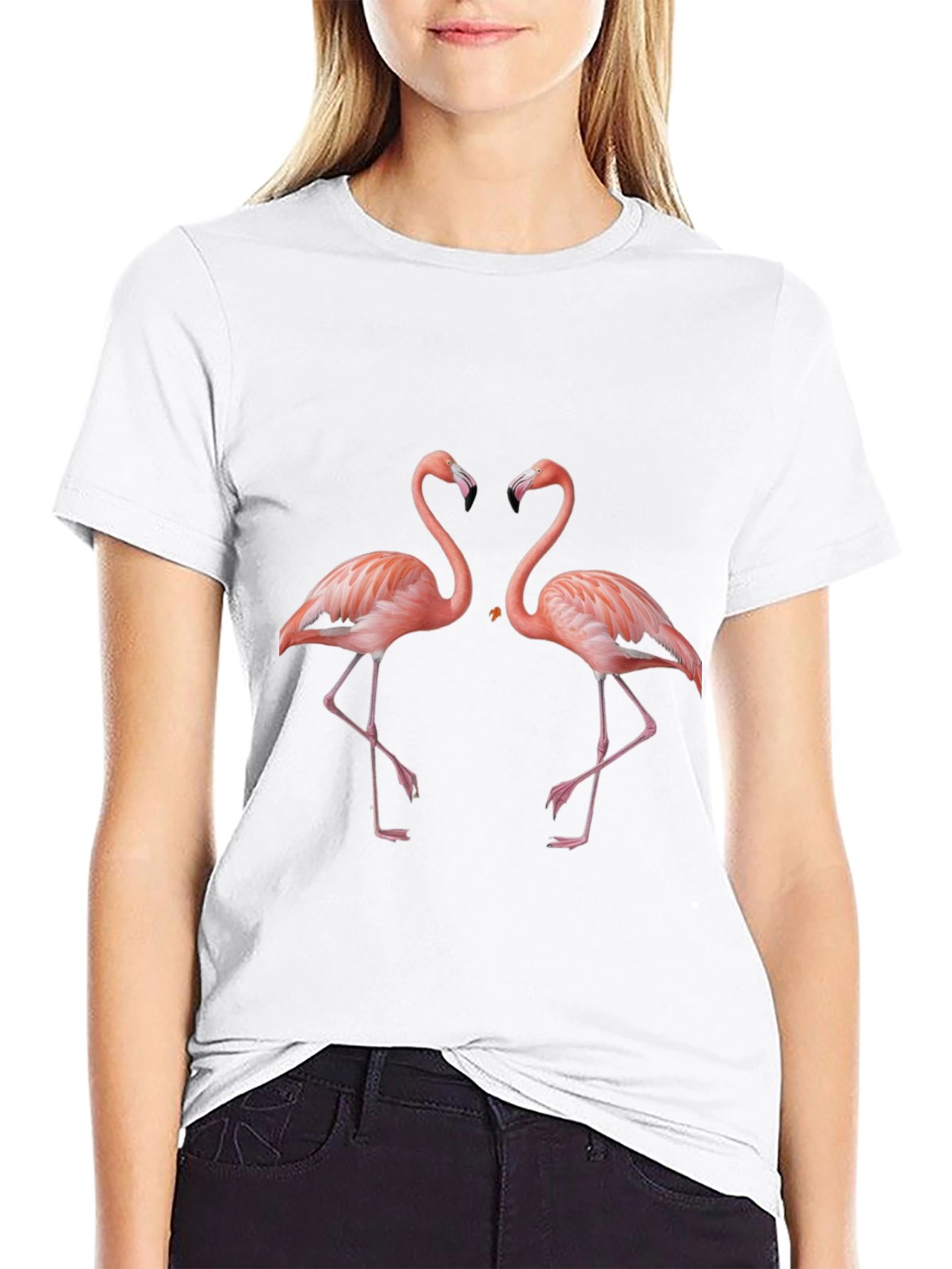 Black Flamingo Love Graphic Tee - Black view 9