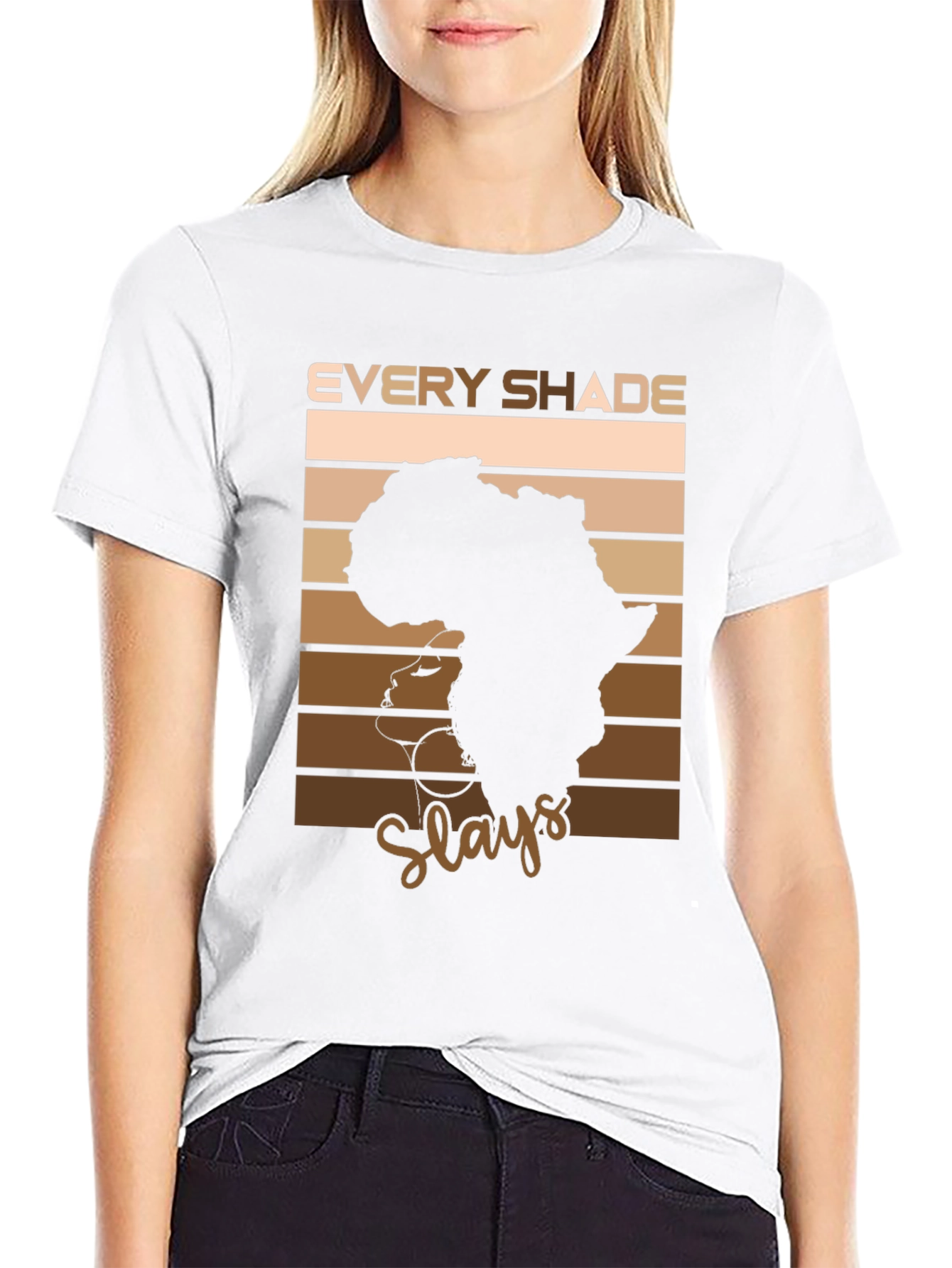 Black Every Shade Slays T-Shirt - African Pride view 9