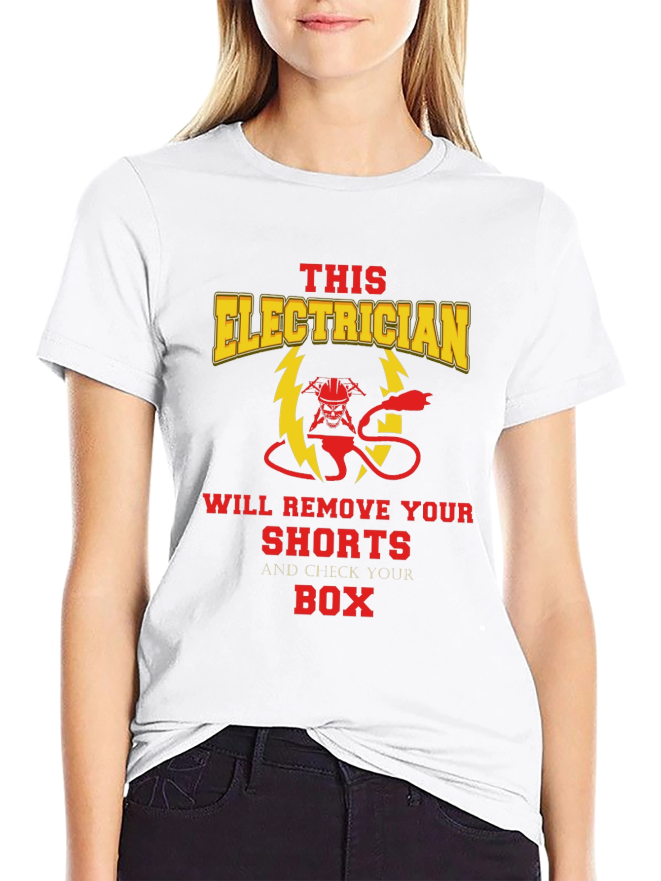Black Electrician Humor Graphic T-Shirt view 9