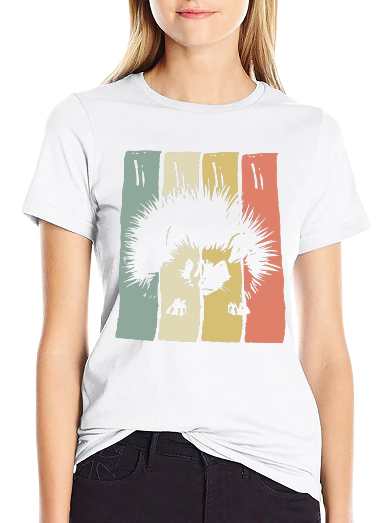 Black Retro Hedgehog Graphic Tee view 9
