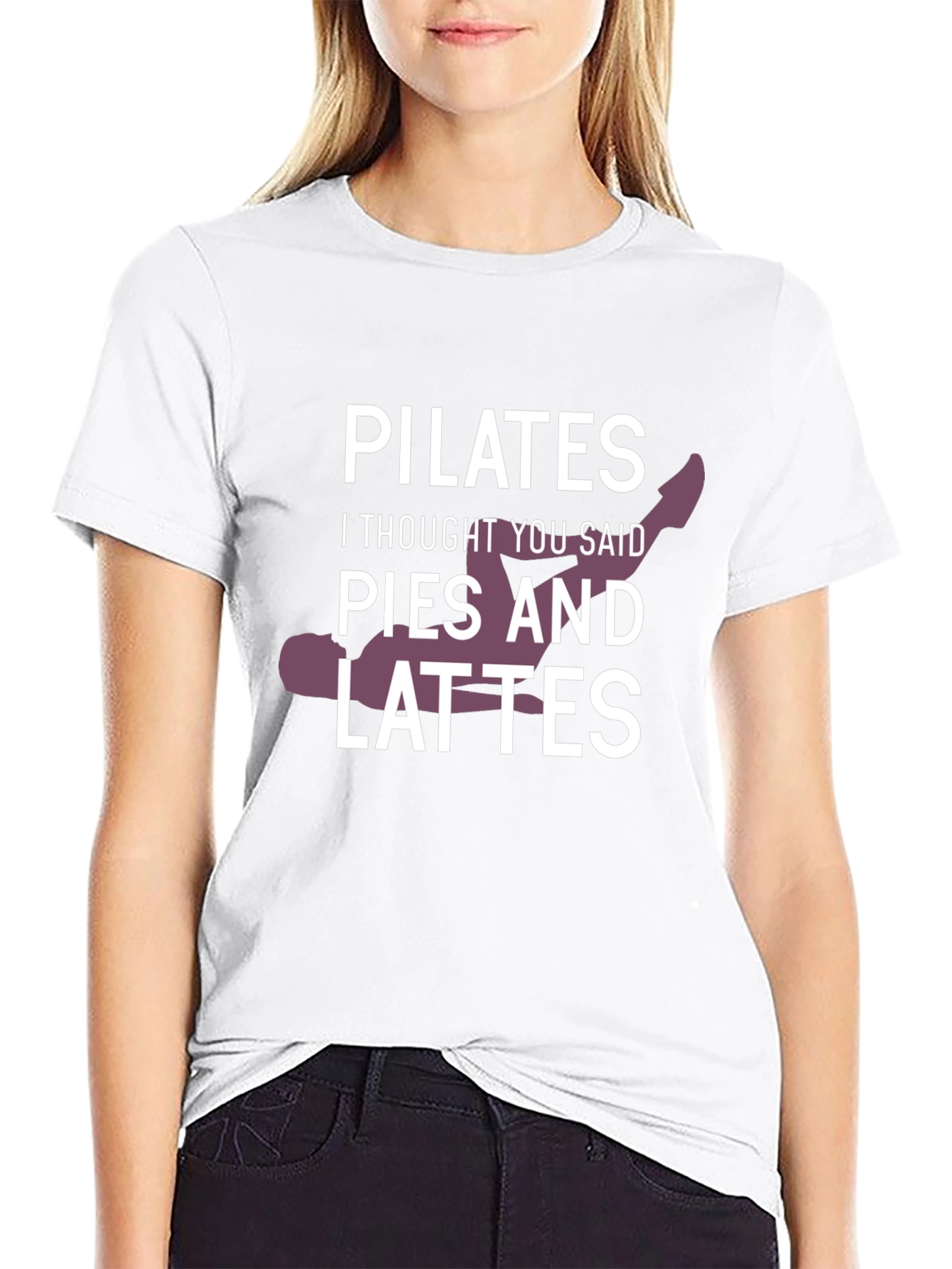 Black Pilates vs. Pies & Lattes Graphic Tee view 9