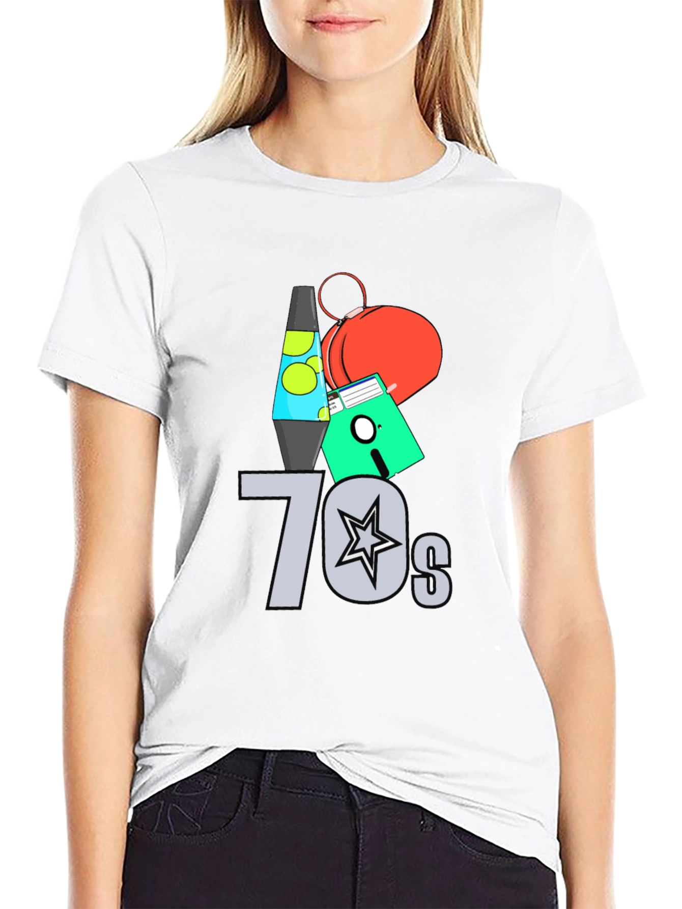 Black Retro 70s Graphic Tee - Nostalgic Vintage Style view 9
