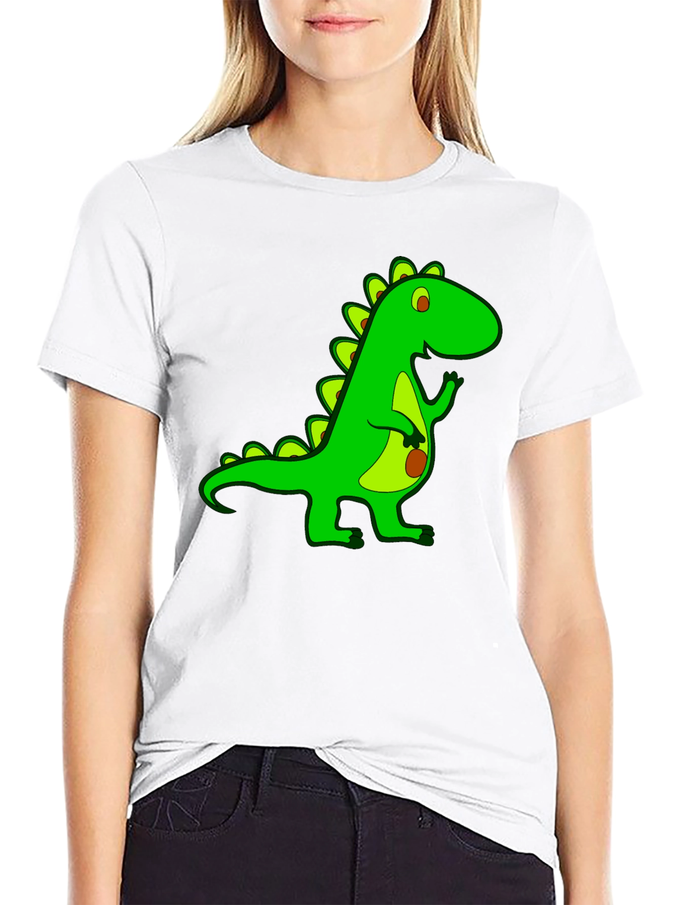 Black Dino Graphic Tee - Cool Cartoon Dinosaur T-Shirt view 9