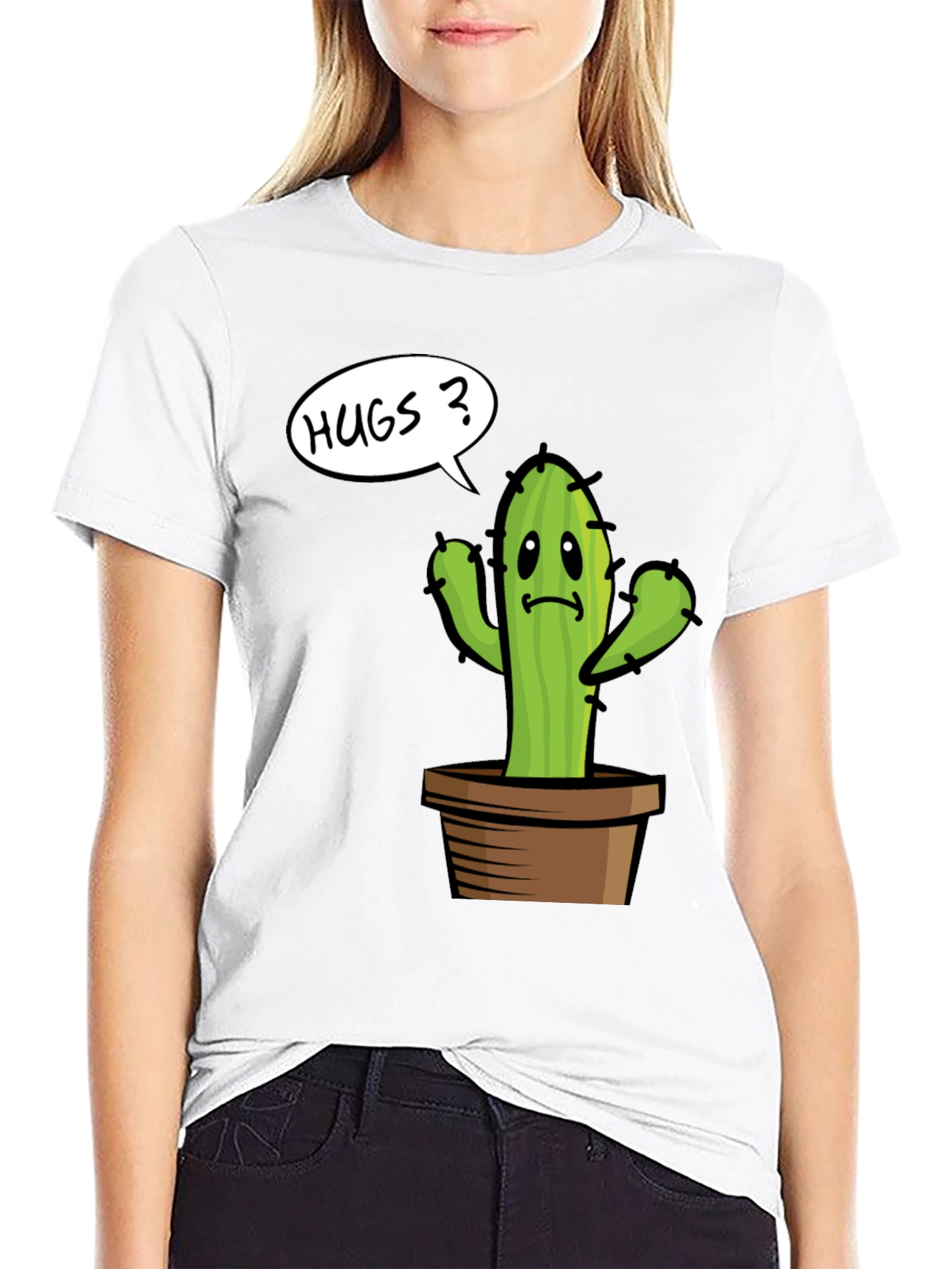 Cactus Hugs Graphic Tee - Soft Cotton Comfort - 9