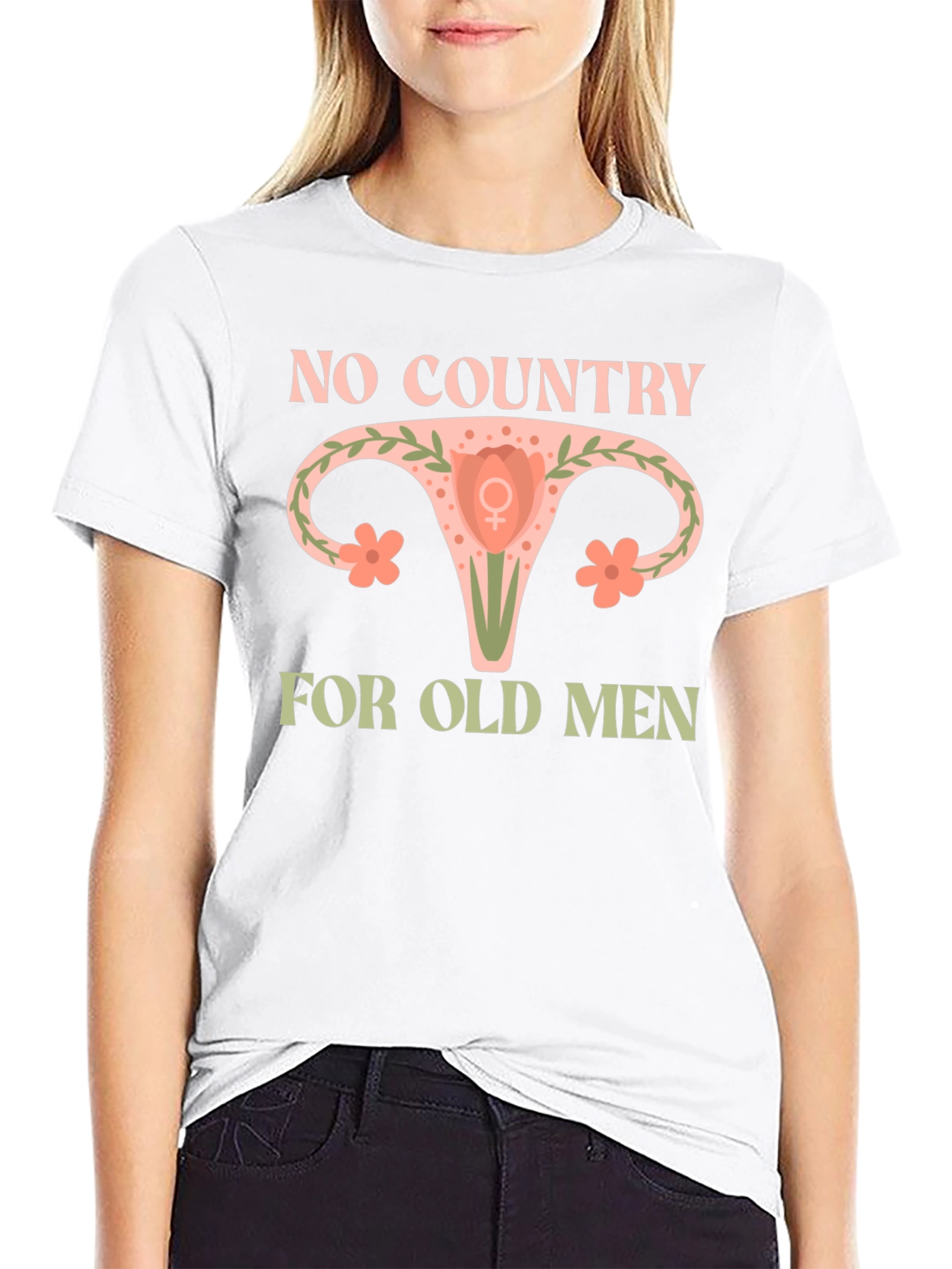 Feminist T-Shirt - No Country For Old Men Graphic Tee - 9