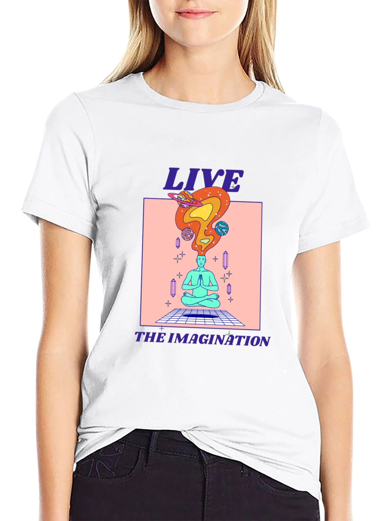 Black Live the Imagination Graphic Tee view 9