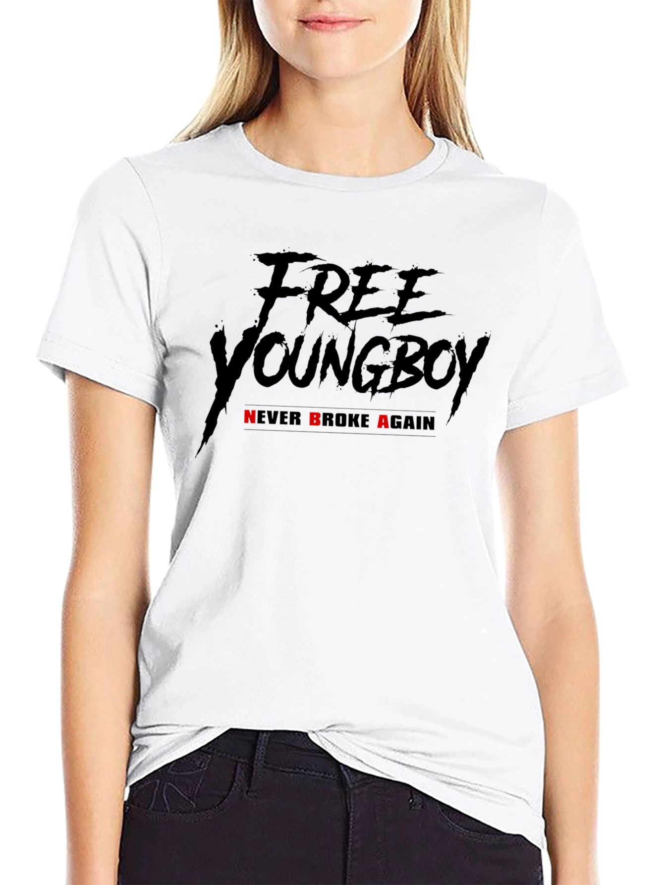 Black Free Youngboy Never Broke Again Black T-Shirt view 9