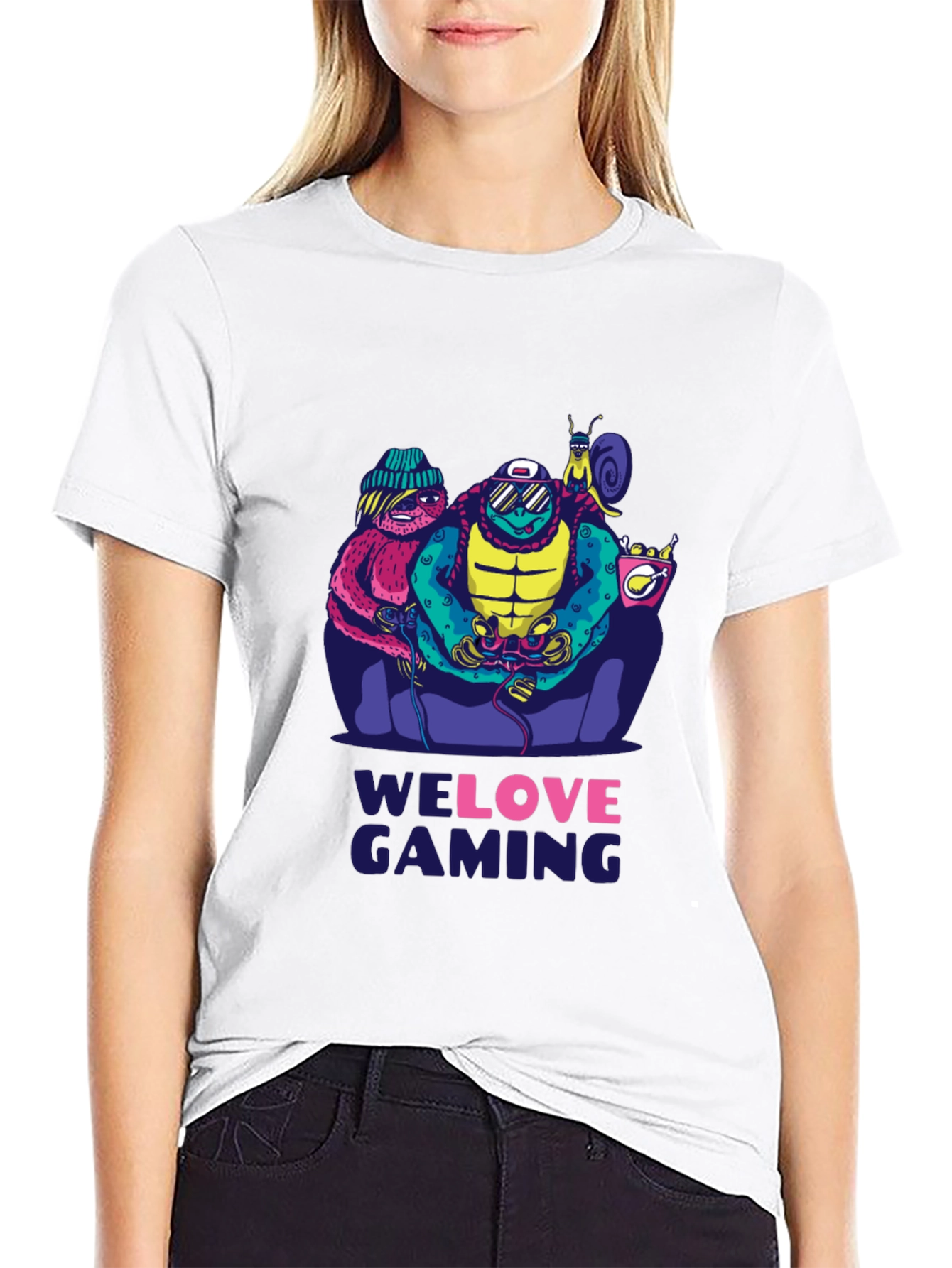 Black Gamer Squad Black T-Shirt - We Love Gaming Design view 9