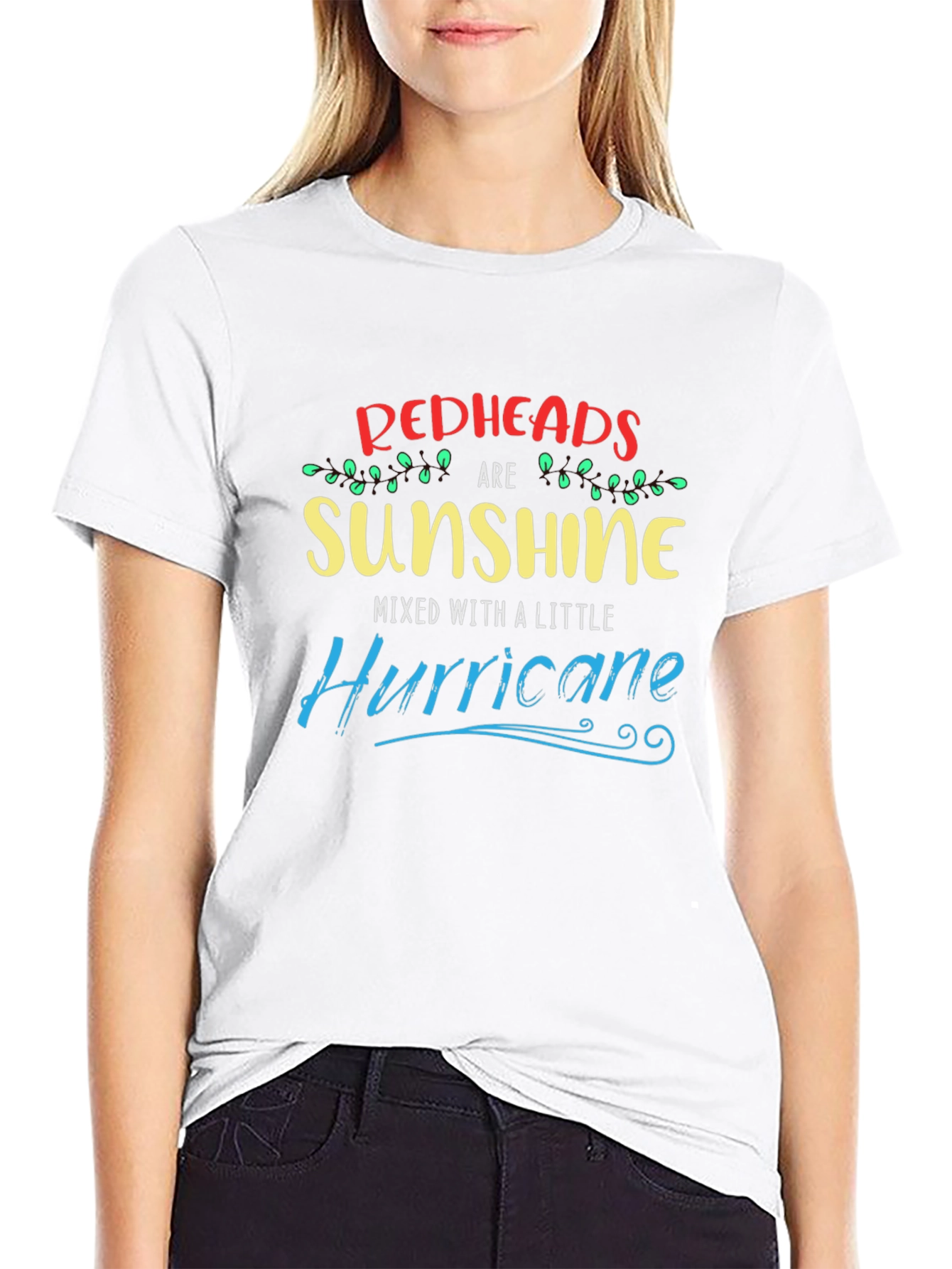 Black Redhead Sunshine Hurricane Graphic Tee view 9