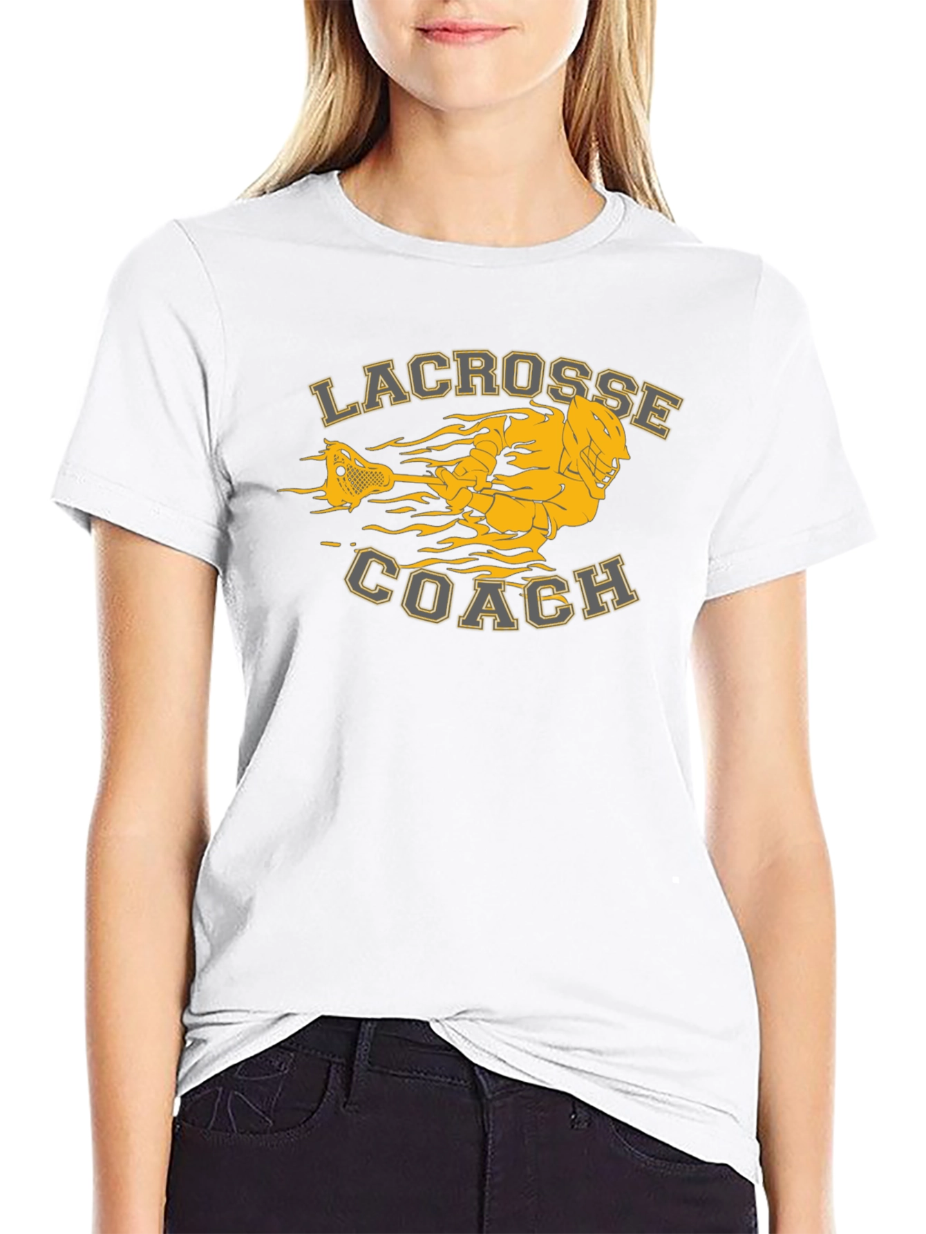 Black Lacrosse Coach Graphic Tee view 9