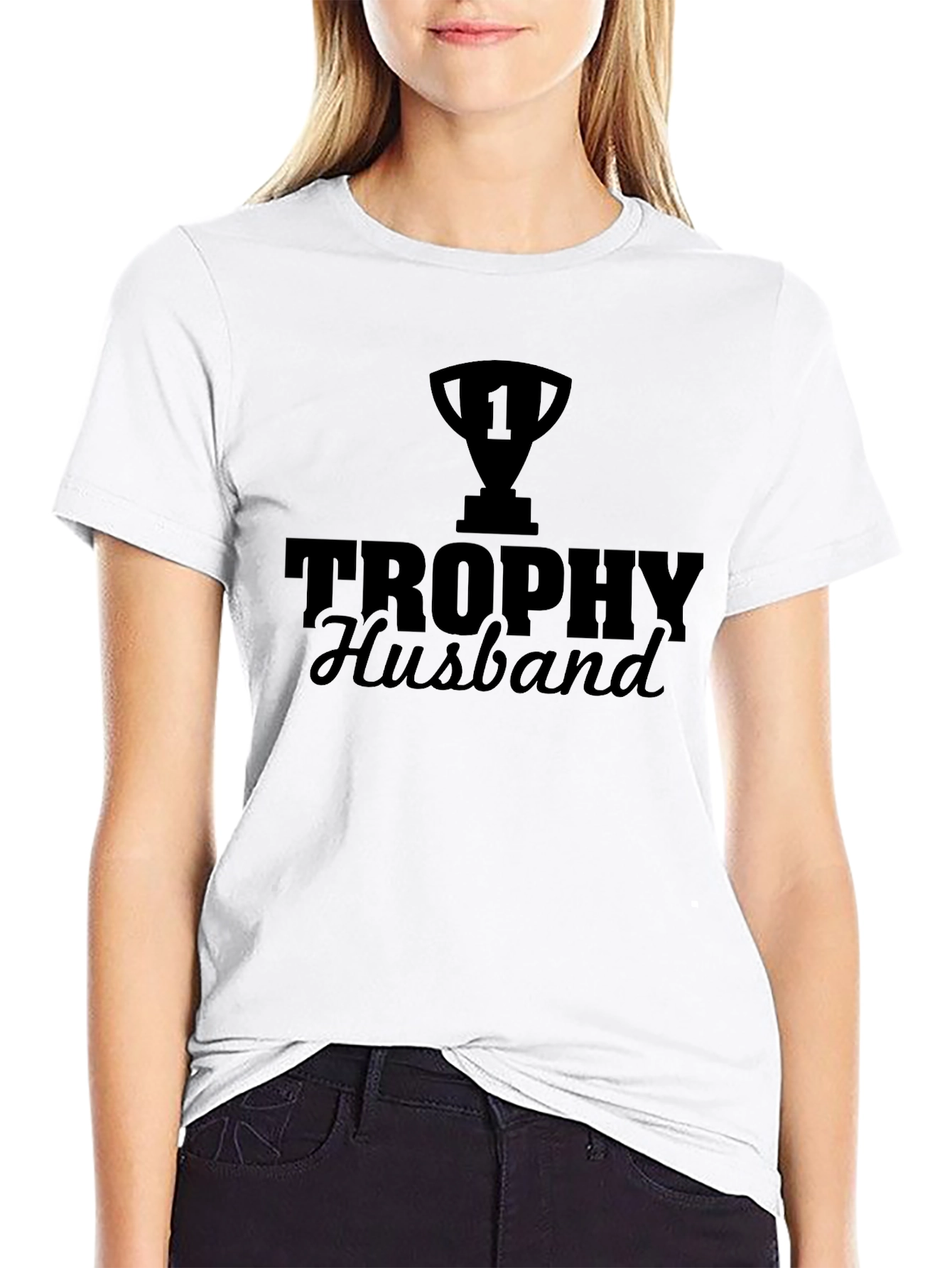 Black Trophy Husband Graphic Tee - Black view 9