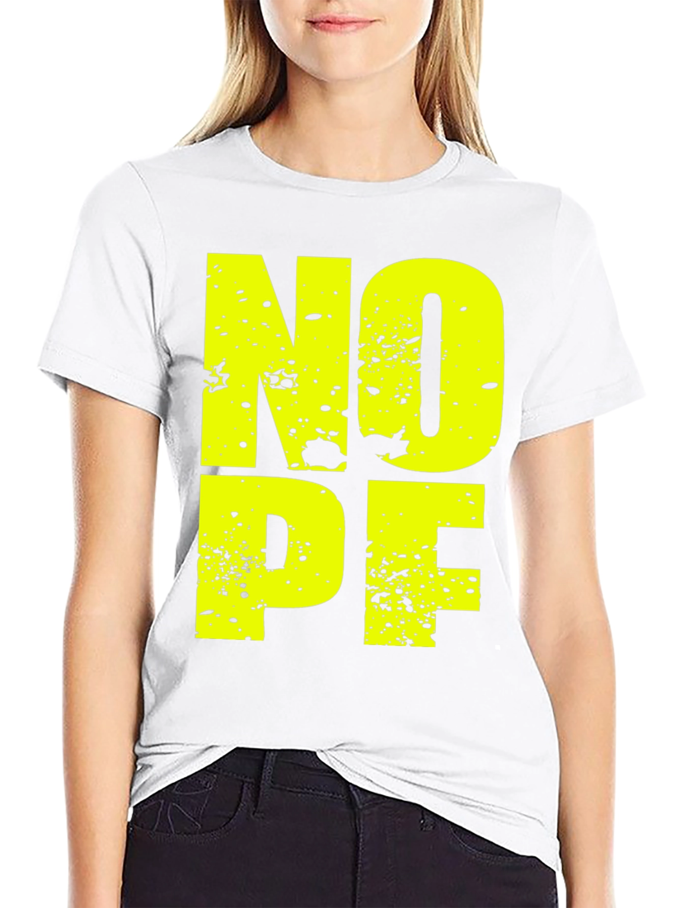 Black Nope T-Shirt - Funny Graphic Tee view 9