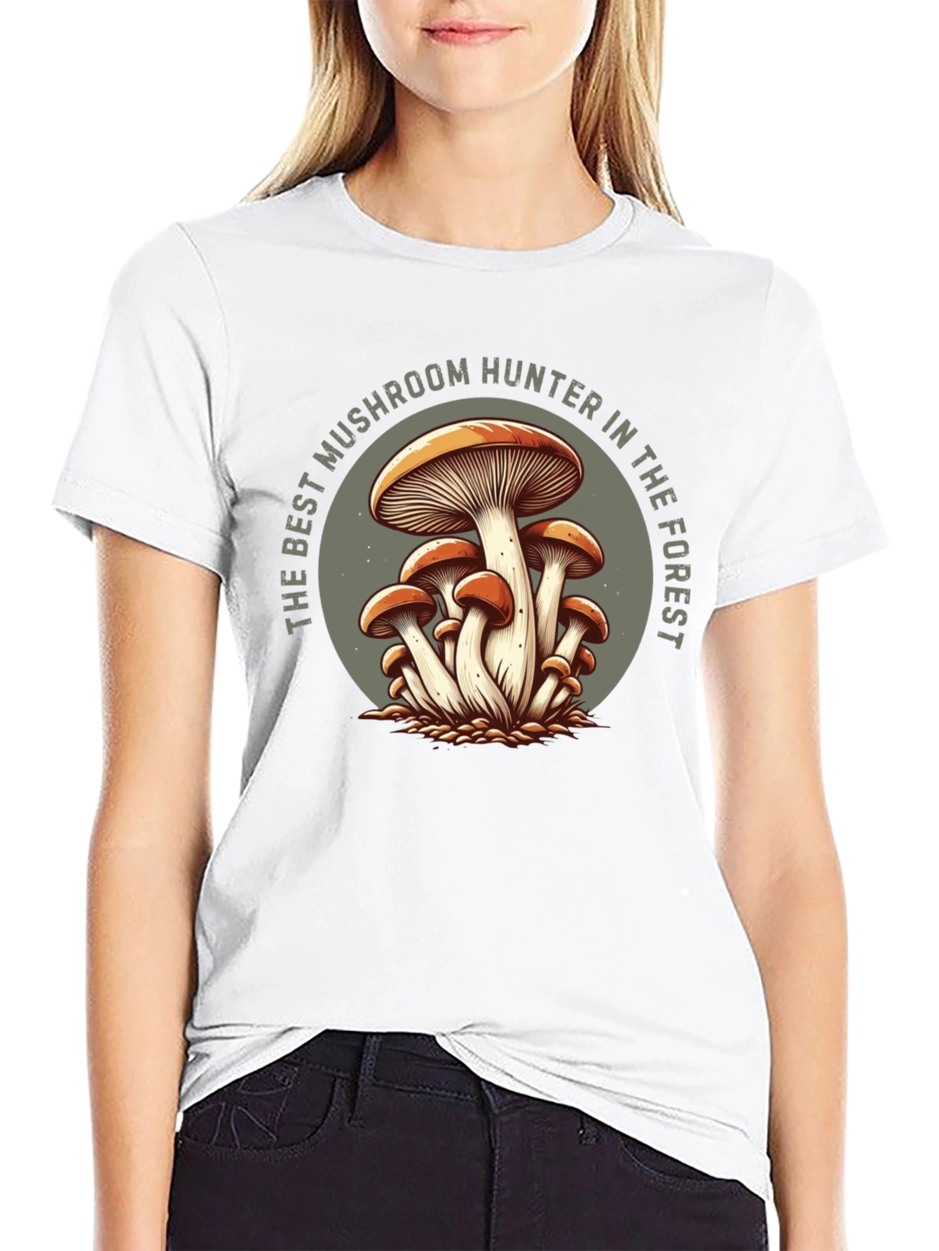 Black Mushroom Hunter T-Shirt - Forest Forager Tee view 9