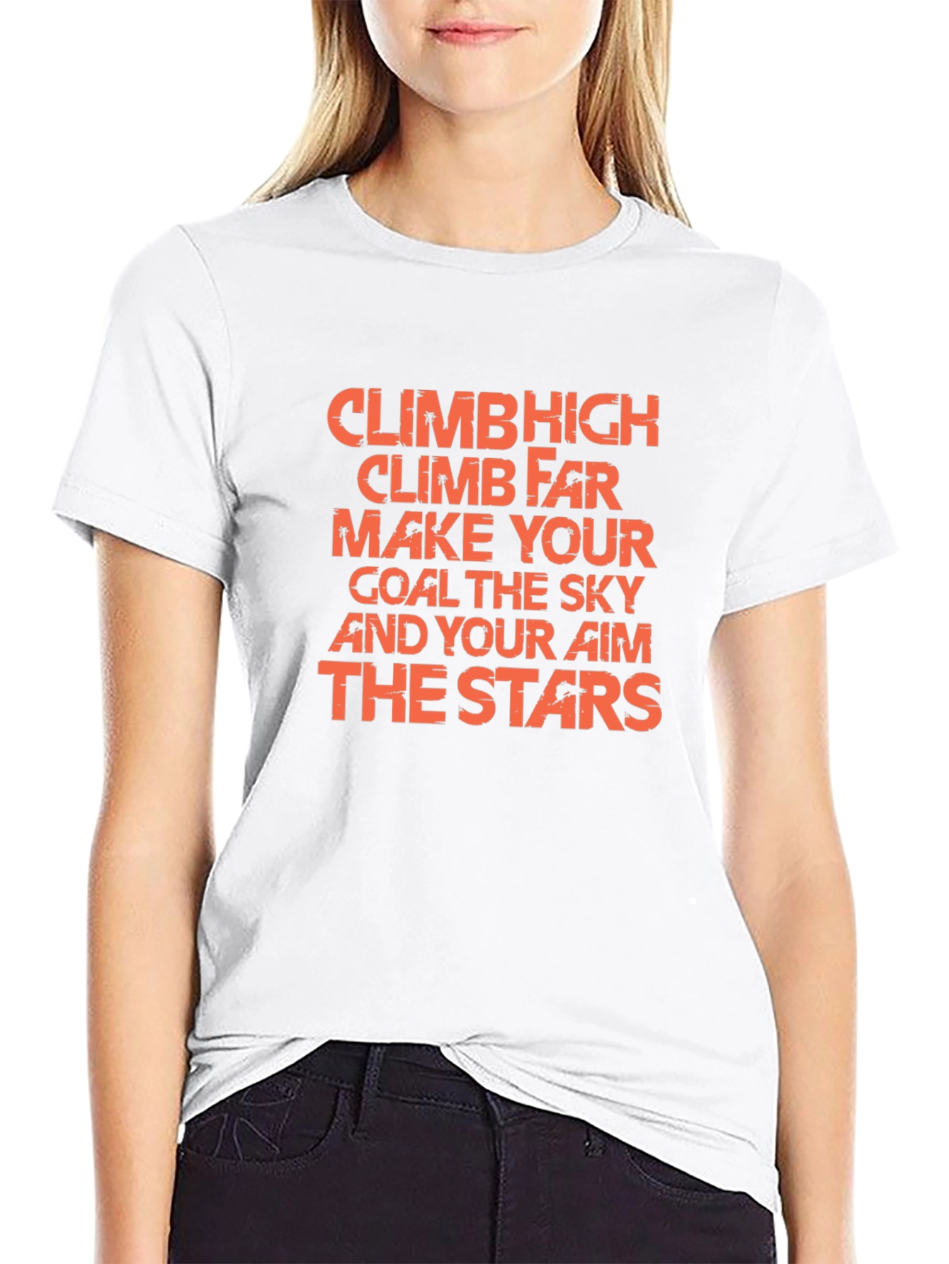 Black Motivational Climb High Graphic Black T-Shirt view 9