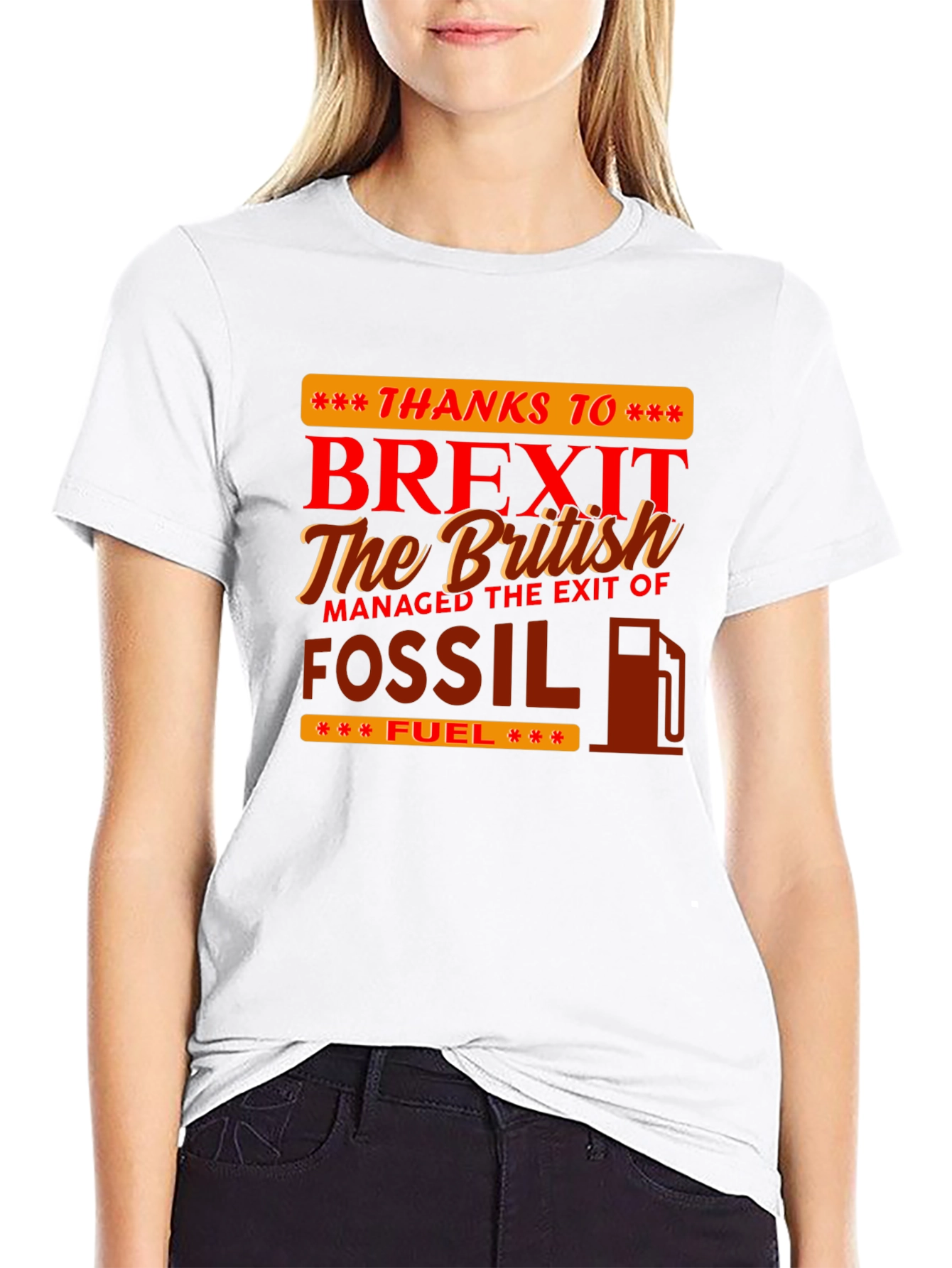 Black Brexit Fossil Fuel Graphic Tee view 9