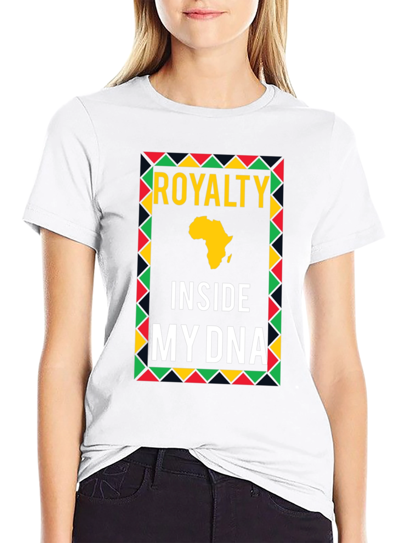 Black Royalty Inside My DNA Africa T-Shirt view 9