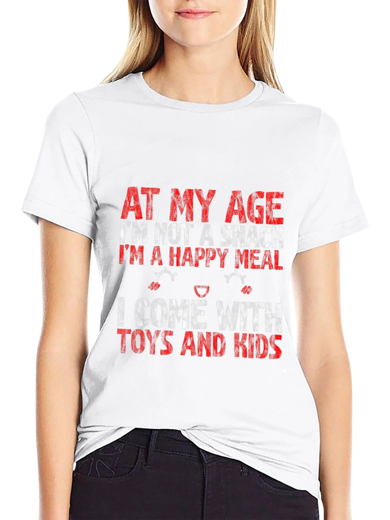 Black Funny "At My Age" T-Shirt - Happy Meal with Toys and Kids! view 9