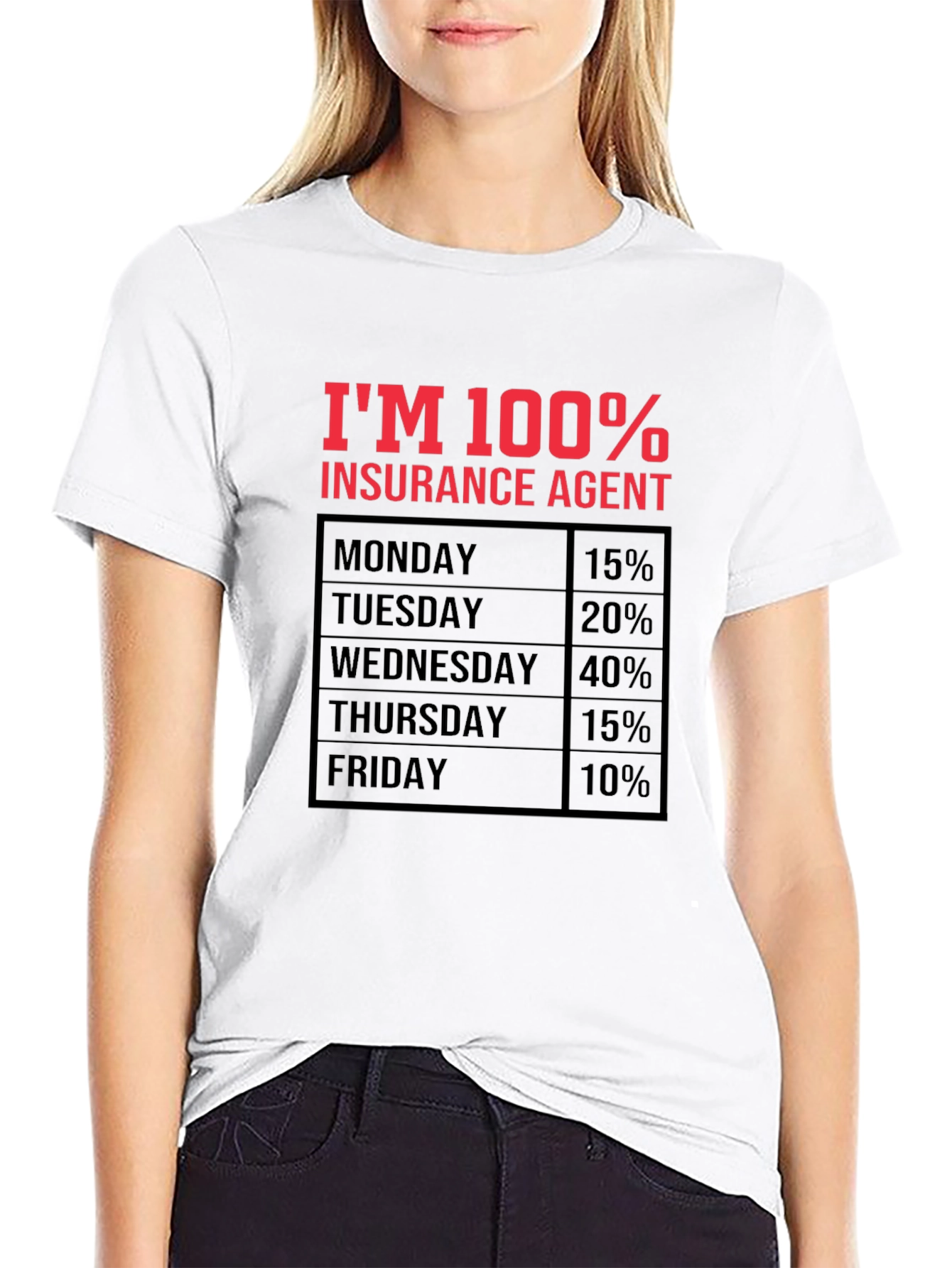 Black Funny Insurance Agent T-Shirt view 9