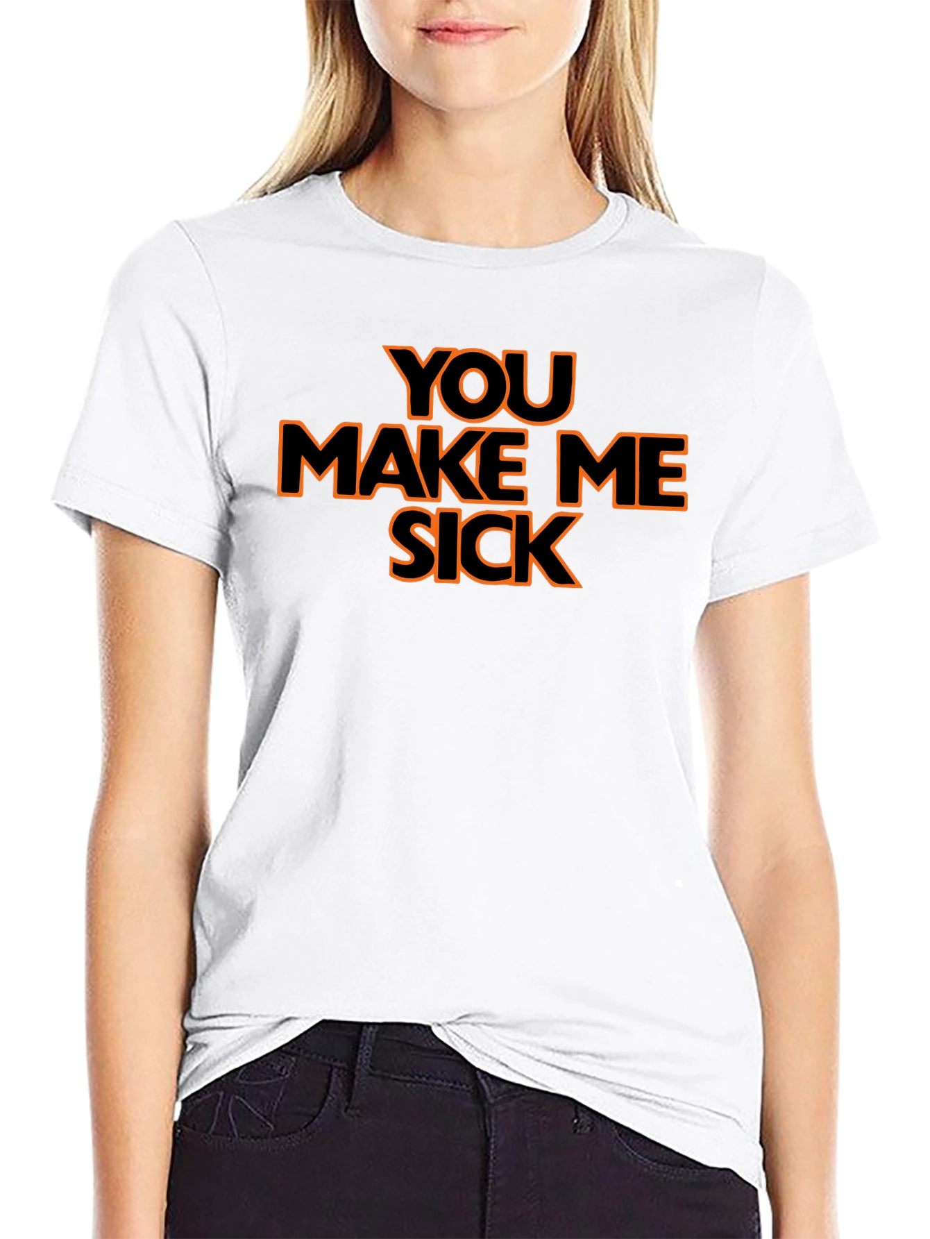 Black You Make Me Sick Graphic Tee - Unisex view 9