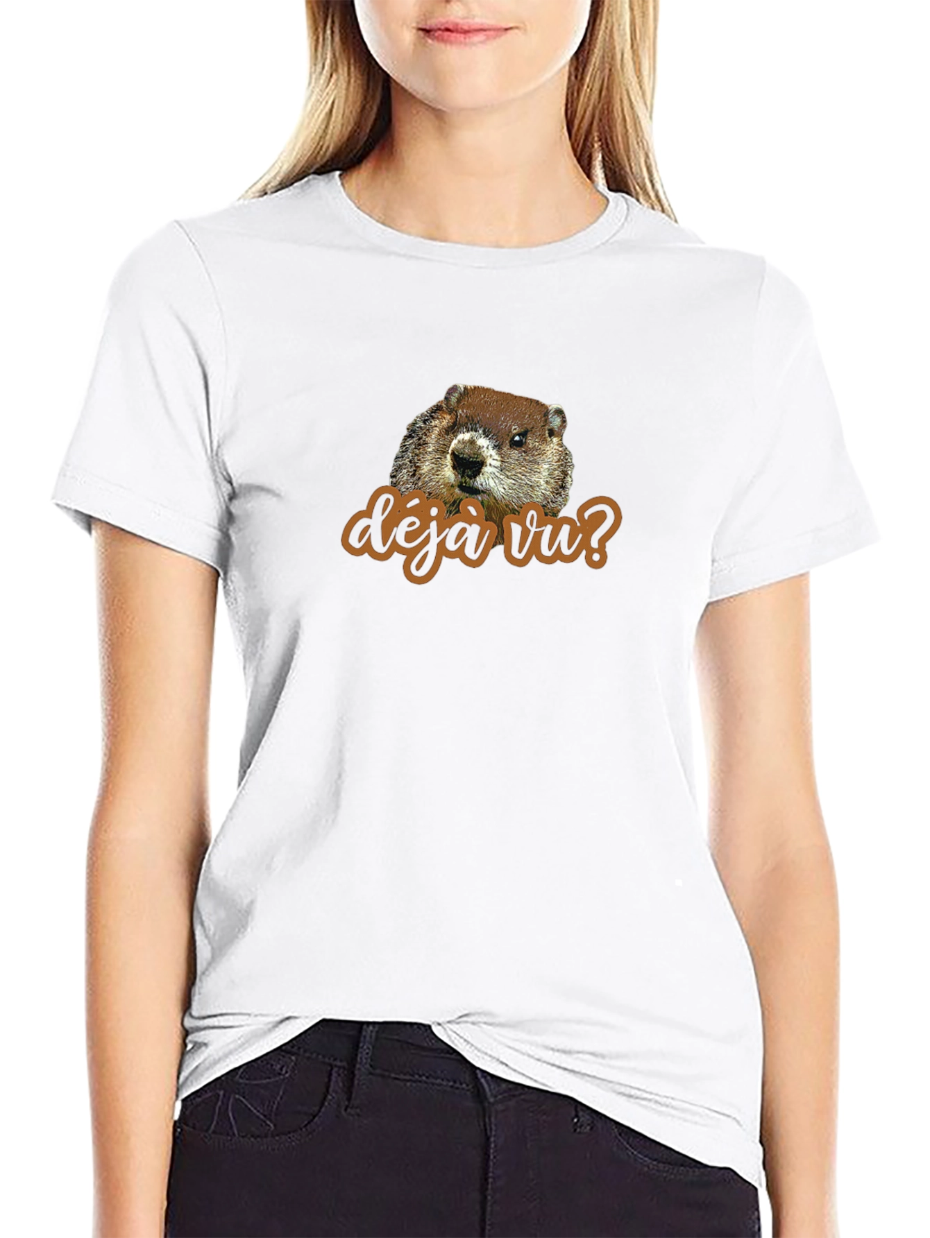 Black Deja Vu Groundhog T-Shirt view 9
