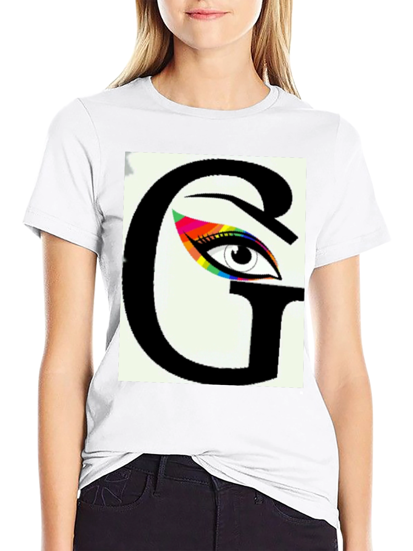 Black Eye See You Graphic Tee - Black Cotton Blend view 9