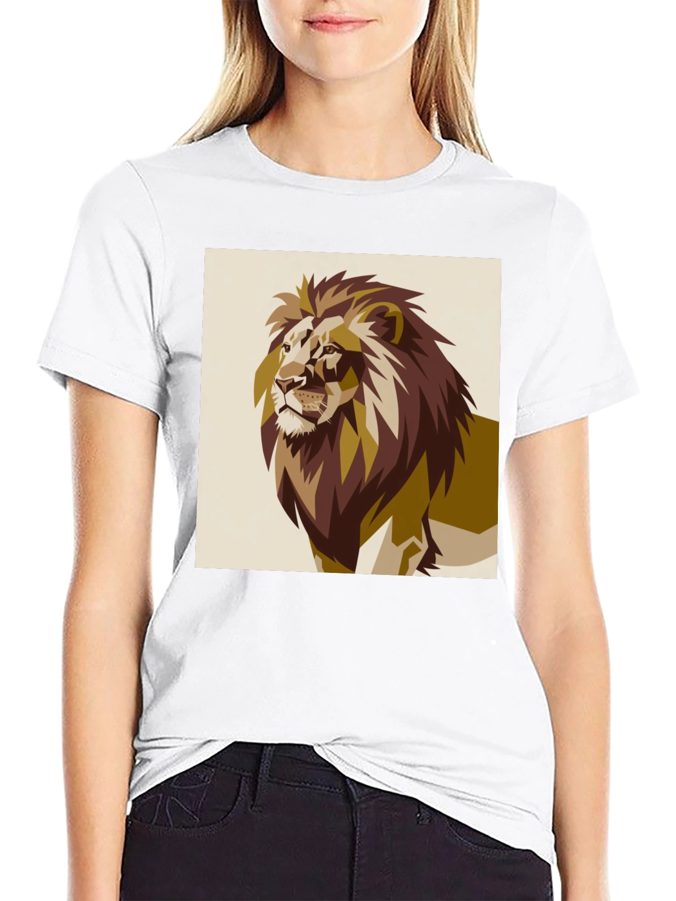 Black Lion Graphic Tee - Bold Animal Print view 9