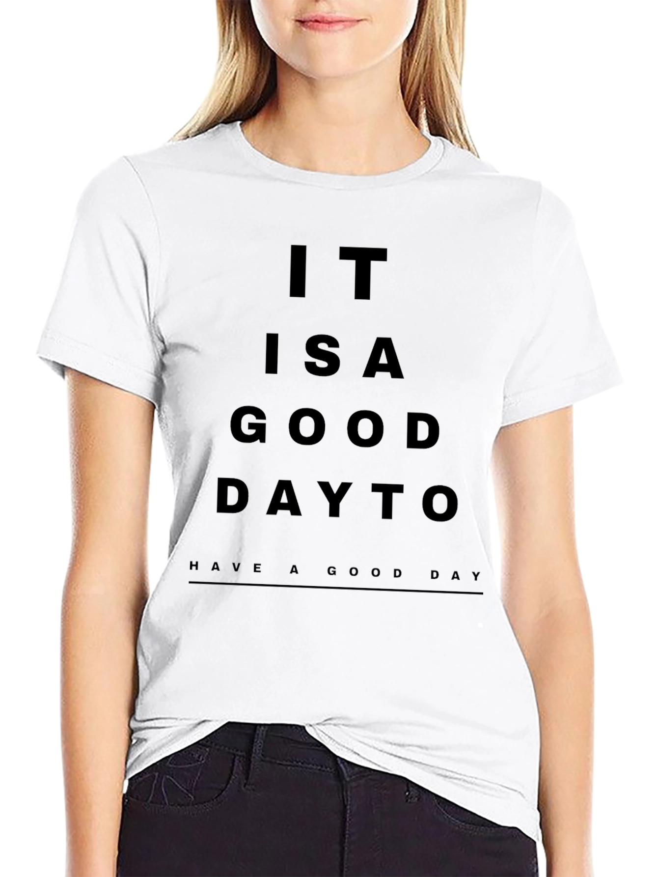 Black It is a Good Day Graphic Tee view 9