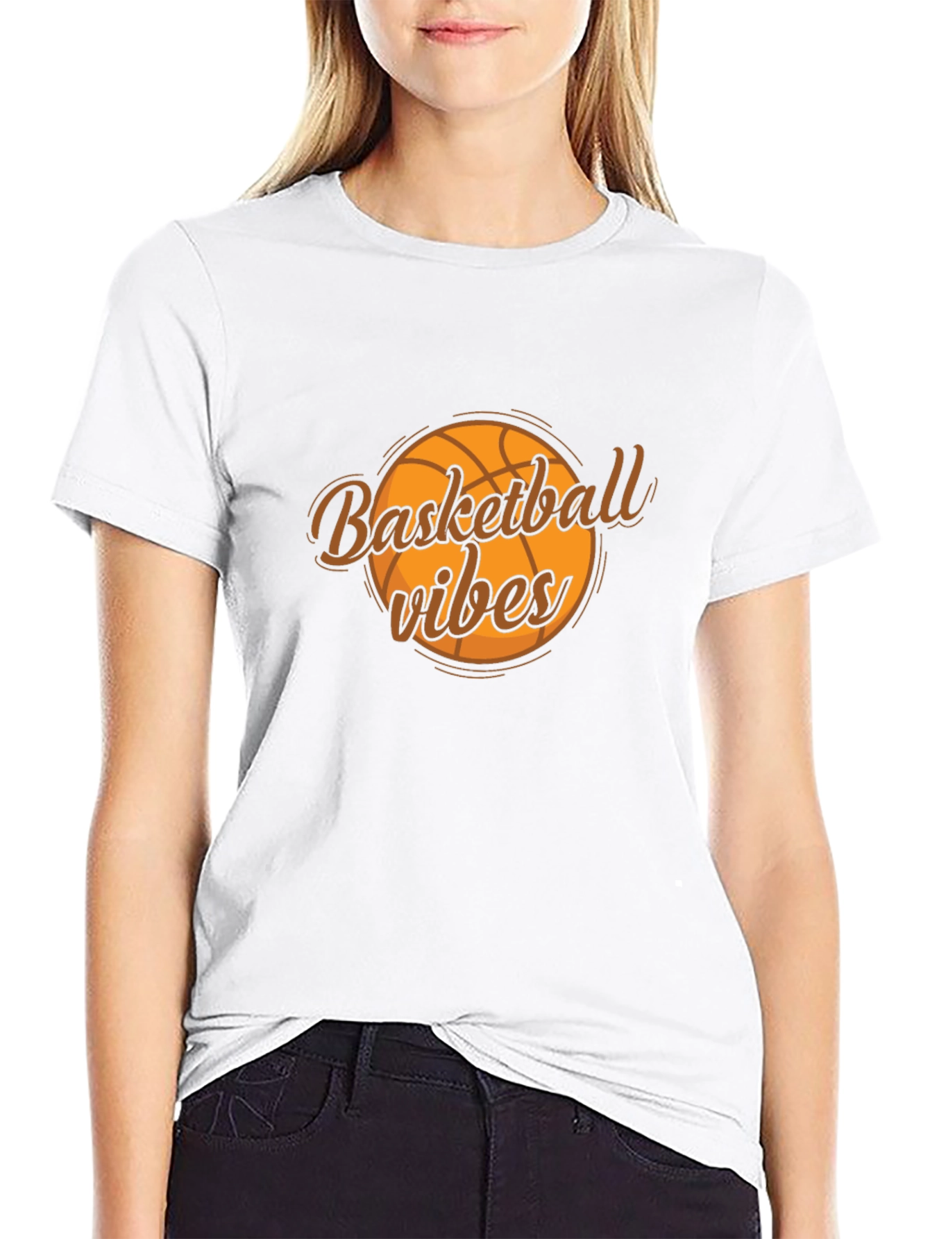 Black Basketball Vibes Graphic Tee - Cool & Casual view 9