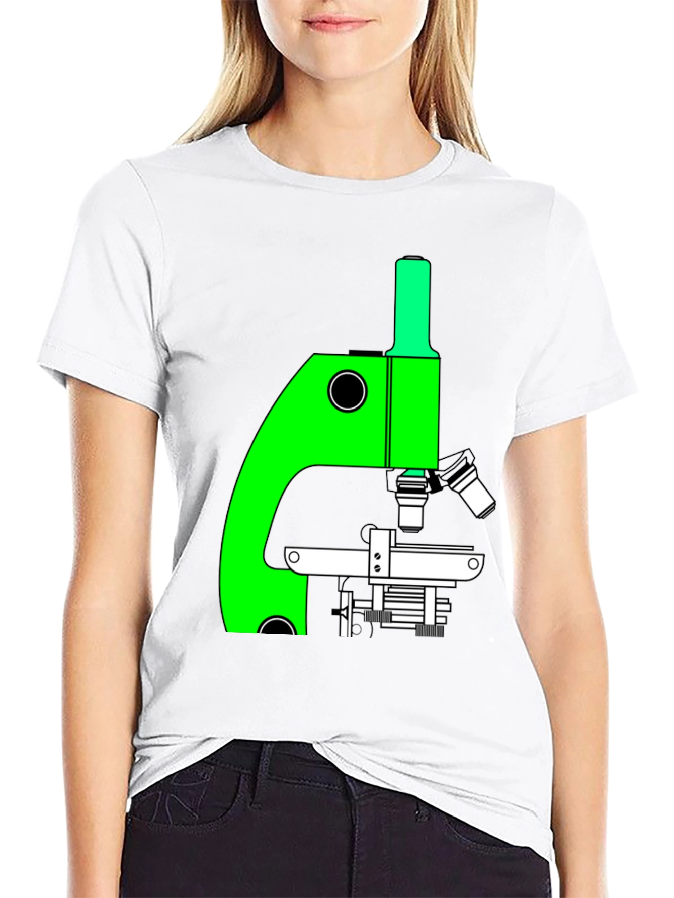 Black Science Tee: Microscope Graphic T-Shirt view 9