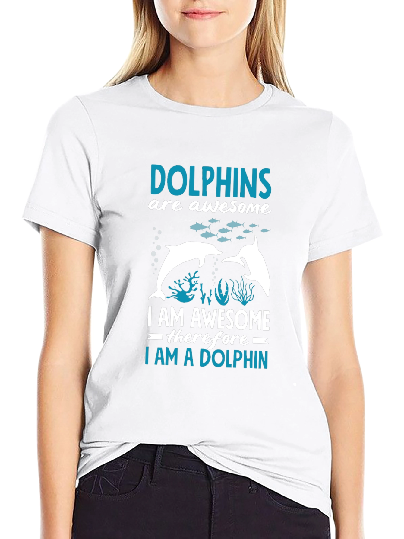 Black Dolphin Lover T-Shirt - Awesome Dolphin Graphic Tee view 9