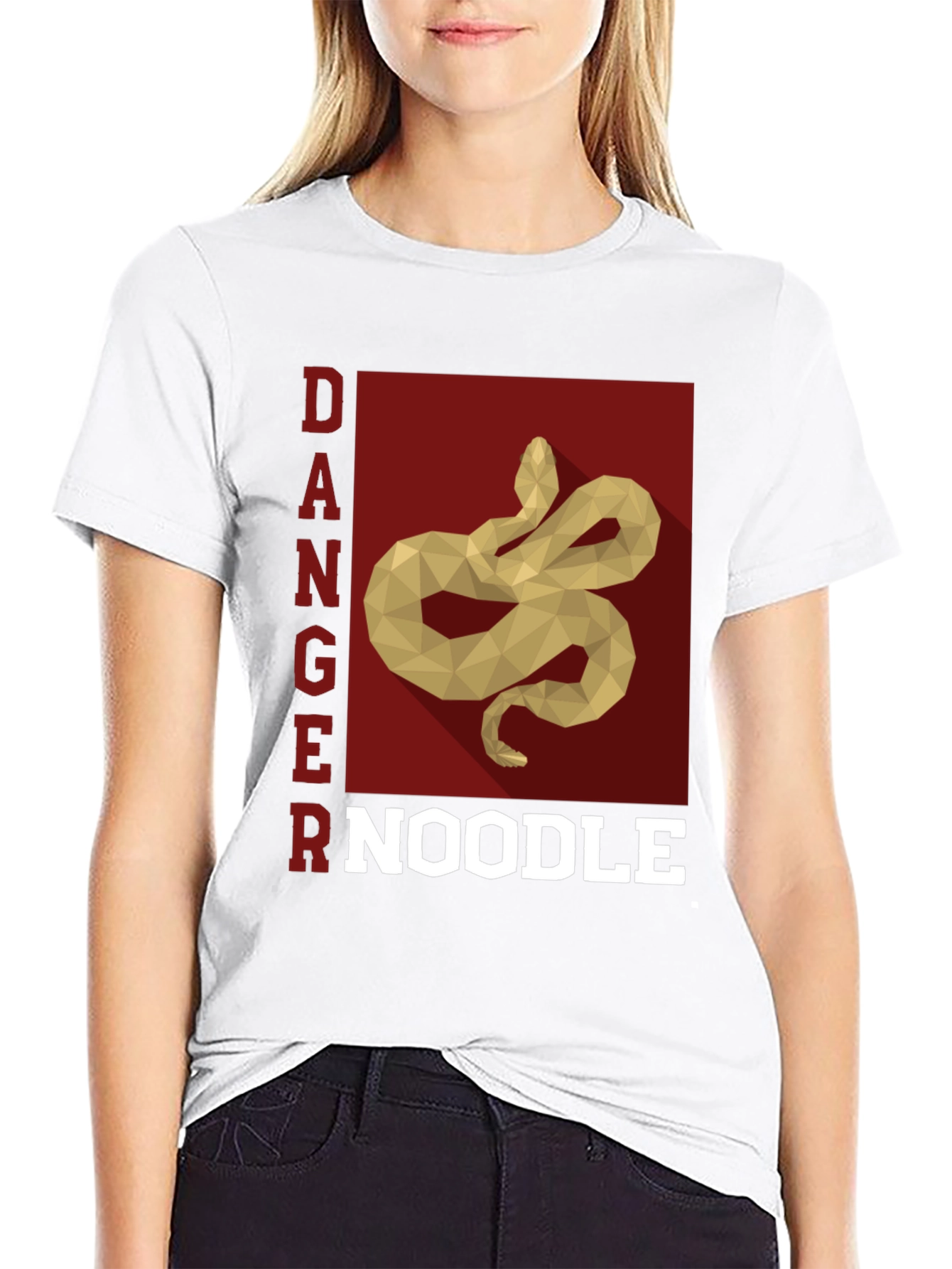Black Danger Noodle Snake Graphic T-Shirt view 9