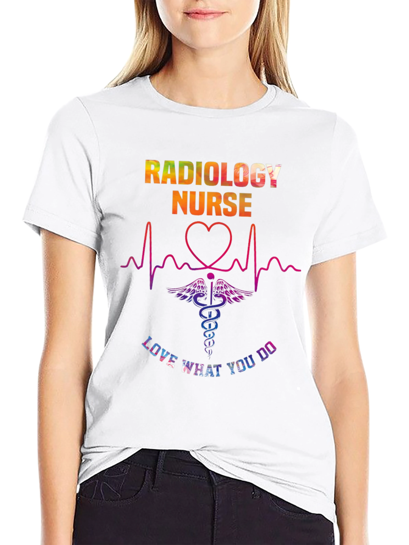Black Radiology Nurse Graphic T-Shirt - Love What You Do view 9