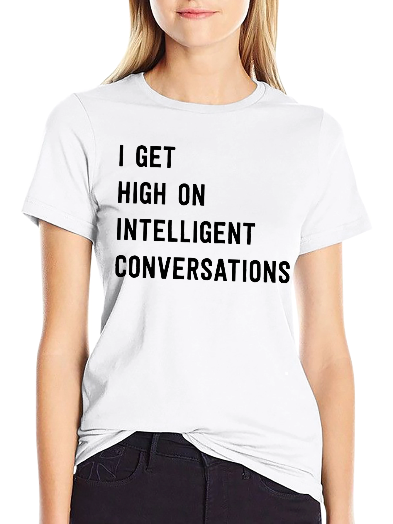 Black Intelligent Conversations Graphic Tee view 9