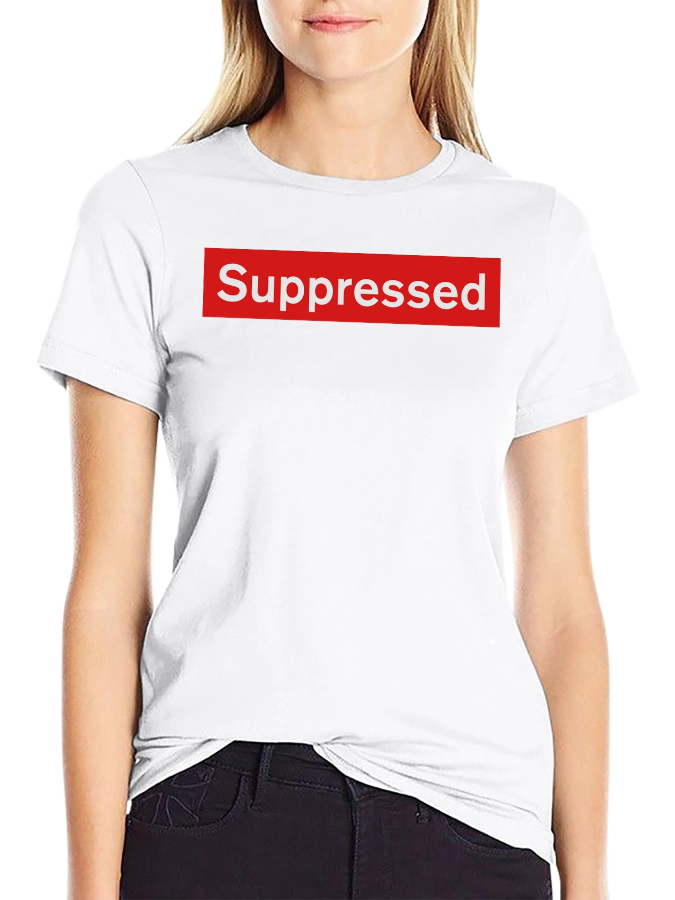 Black Suppressed Box Logo Graphic Tee view 9
