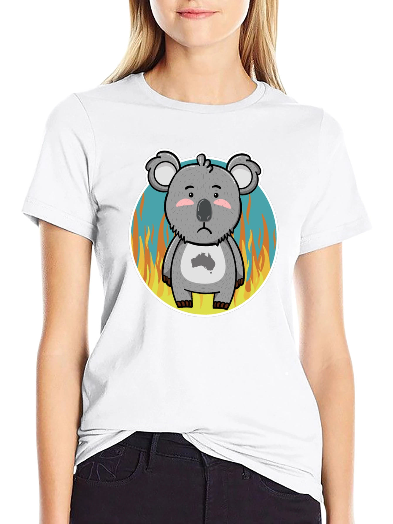 Distressed Koala Australia Bushfire Awareness T-Shirt - 9