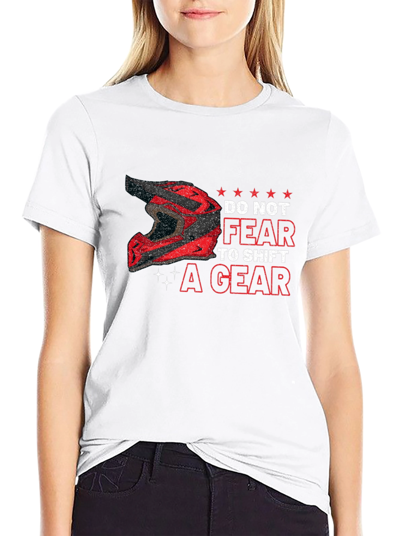 Black Do Not Fear to Shift a Gear Black T-Shirt view 9