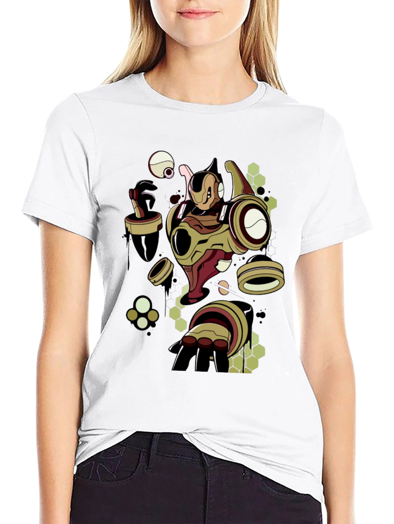 Black Graphic Print Black T-Shirt view 9