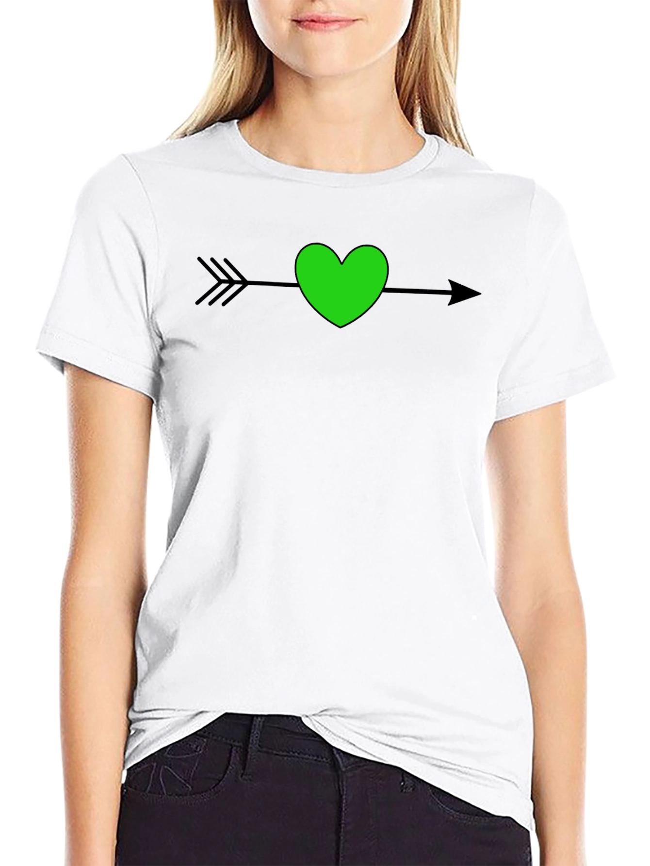 Black Heart Arrow T-Shirt - Stylish Graphic Tee view 9