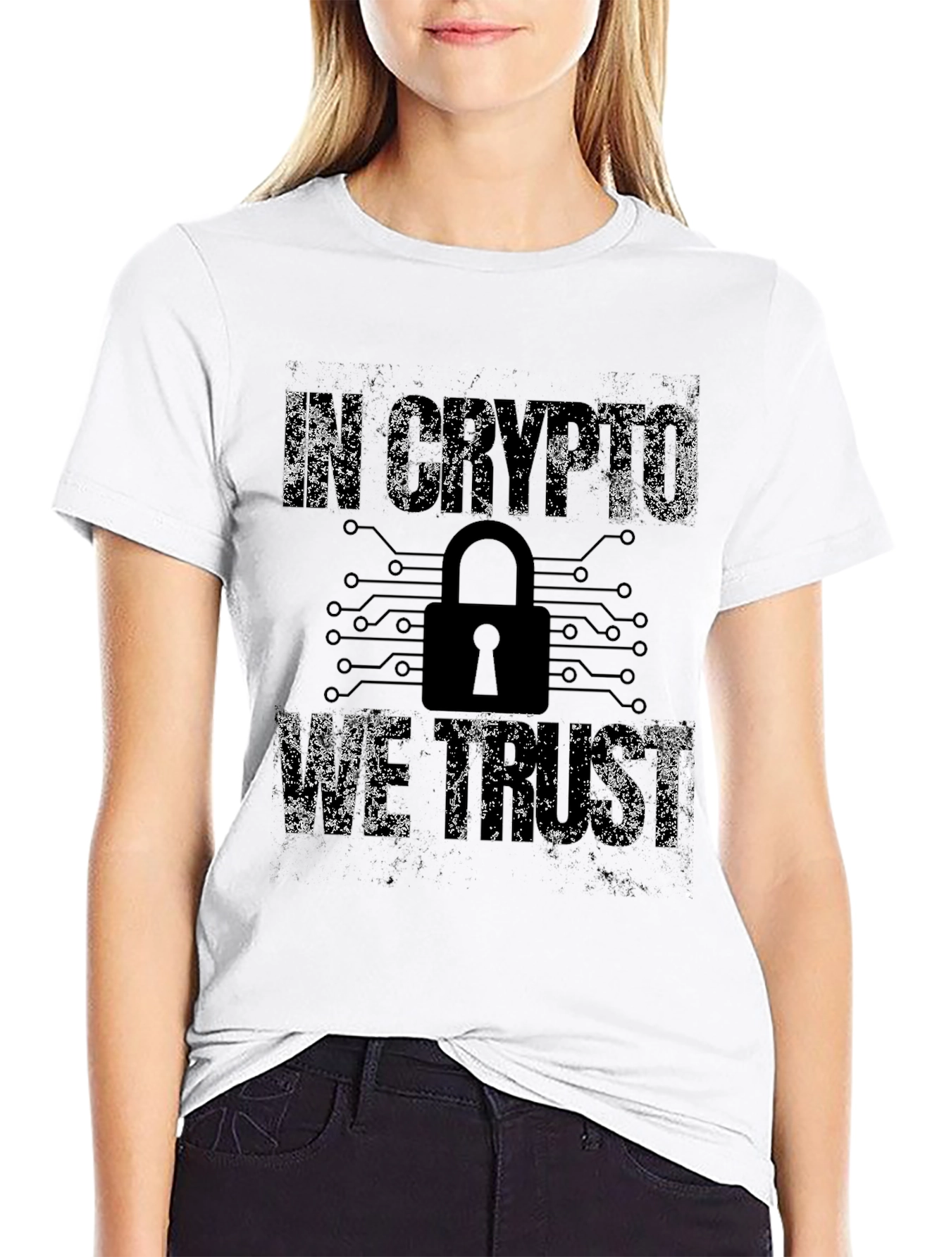 Black In Crypto We Trust Graphic T-Shirt view 9