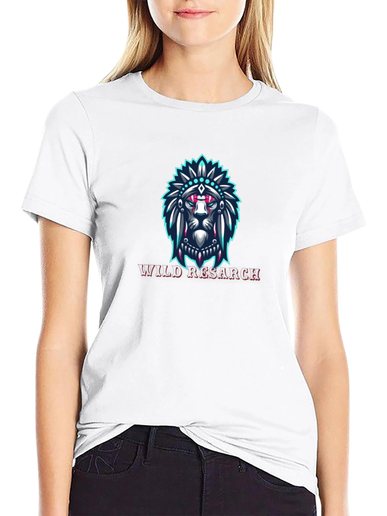 Black Lion Headdress Graphic Tee - Wild Research view 9