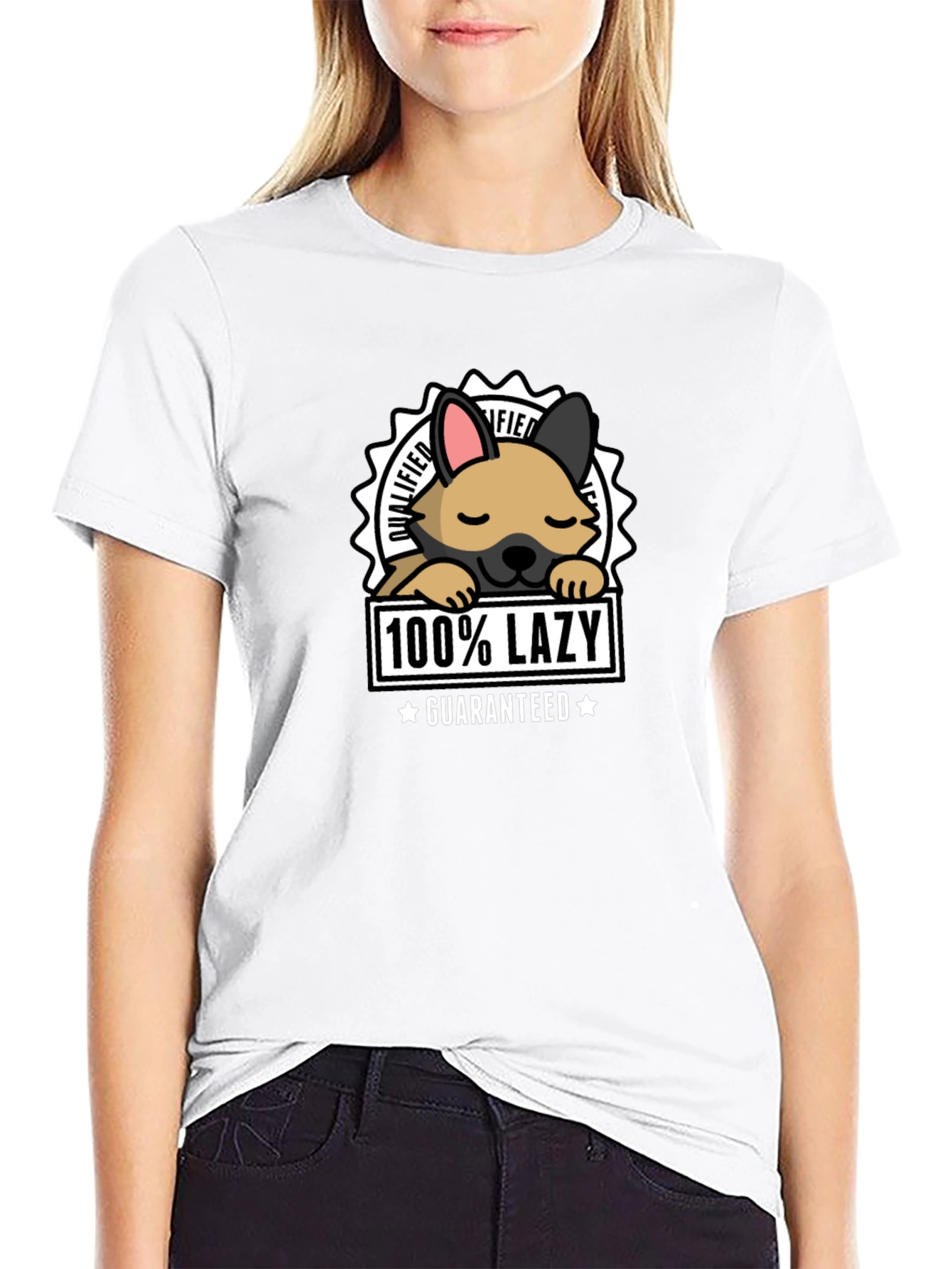 Black 100% Lazy Dog T-Shirt view 9