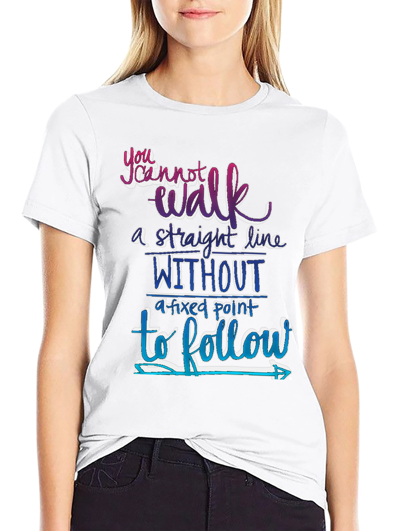 Black Motivational Graphic T-Shirt: Follow Your Path view 9