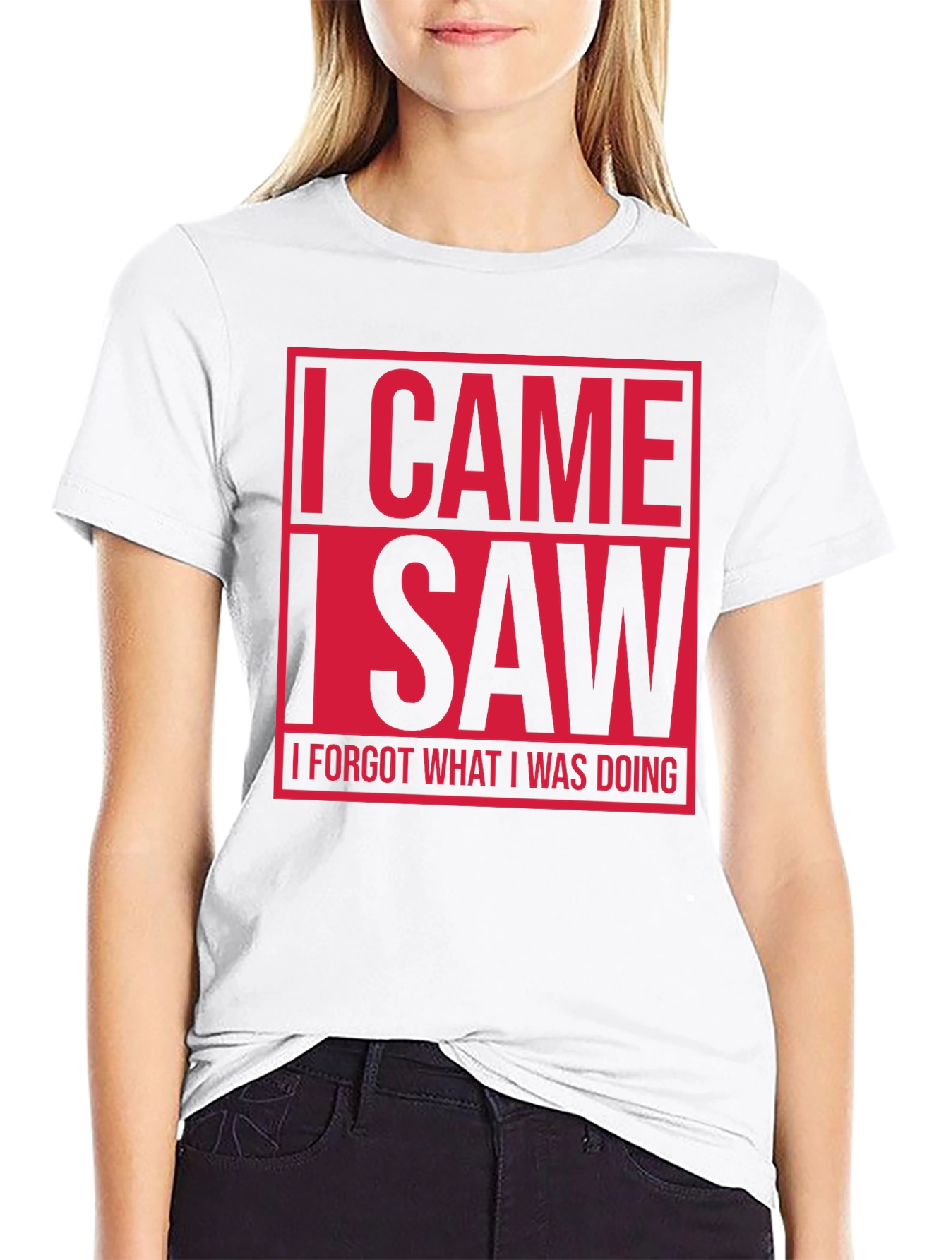 Black Funny I Came I Saw T-Shirt view 9