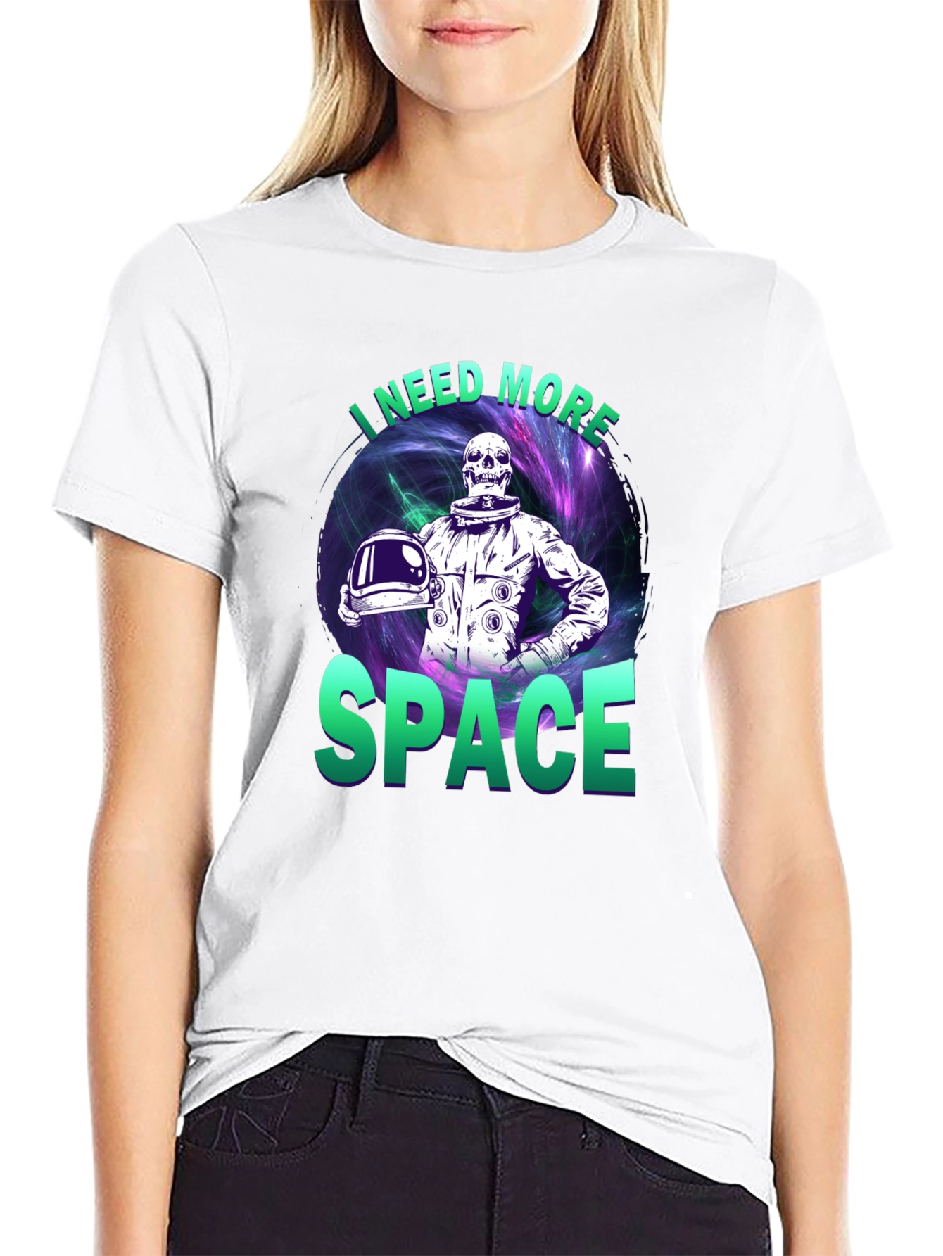 Black I Need More Space T-Shirt view 9