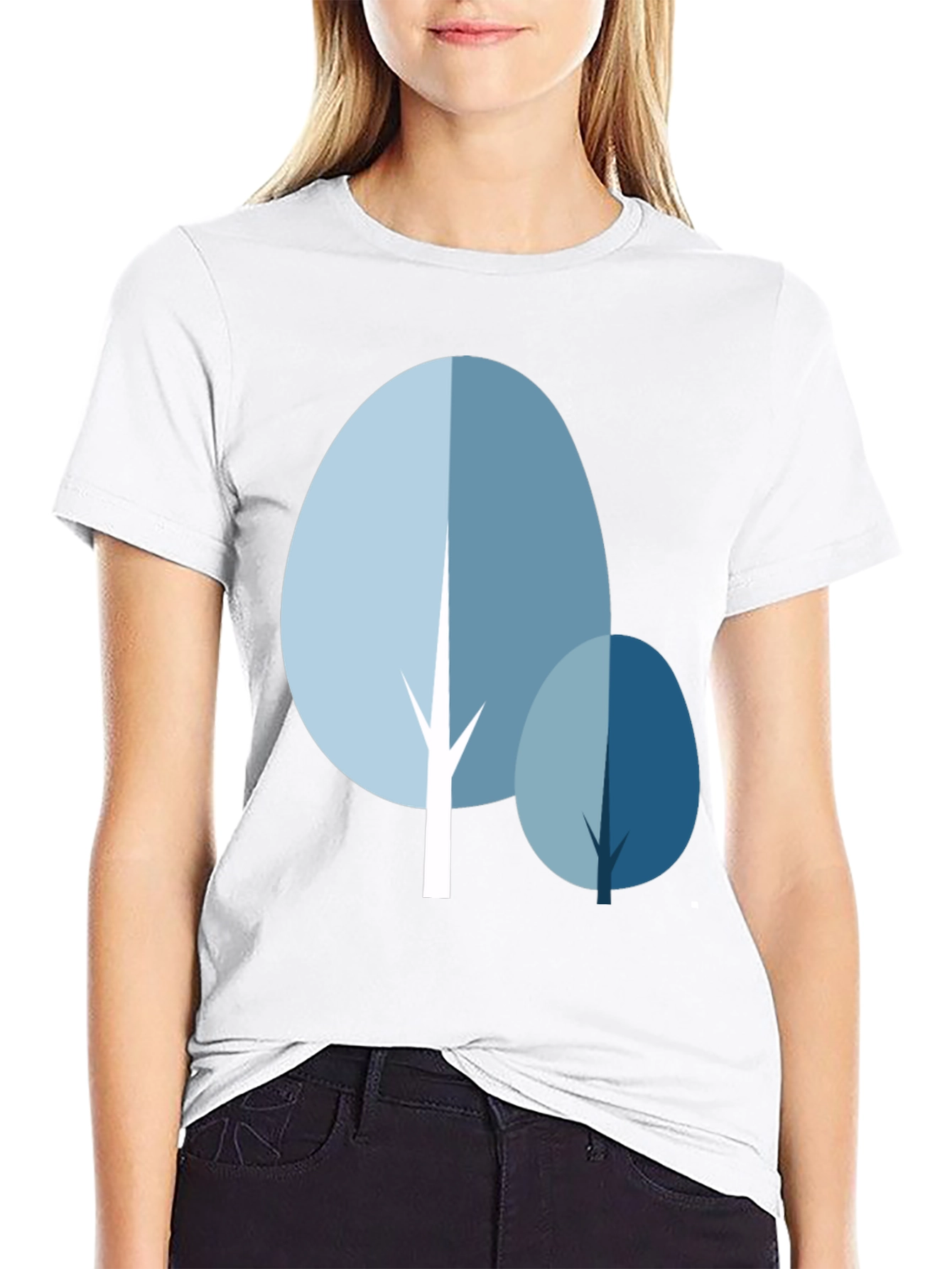 Black Abstract Tree Graphic Tee - Stylish Casual Wear view 9