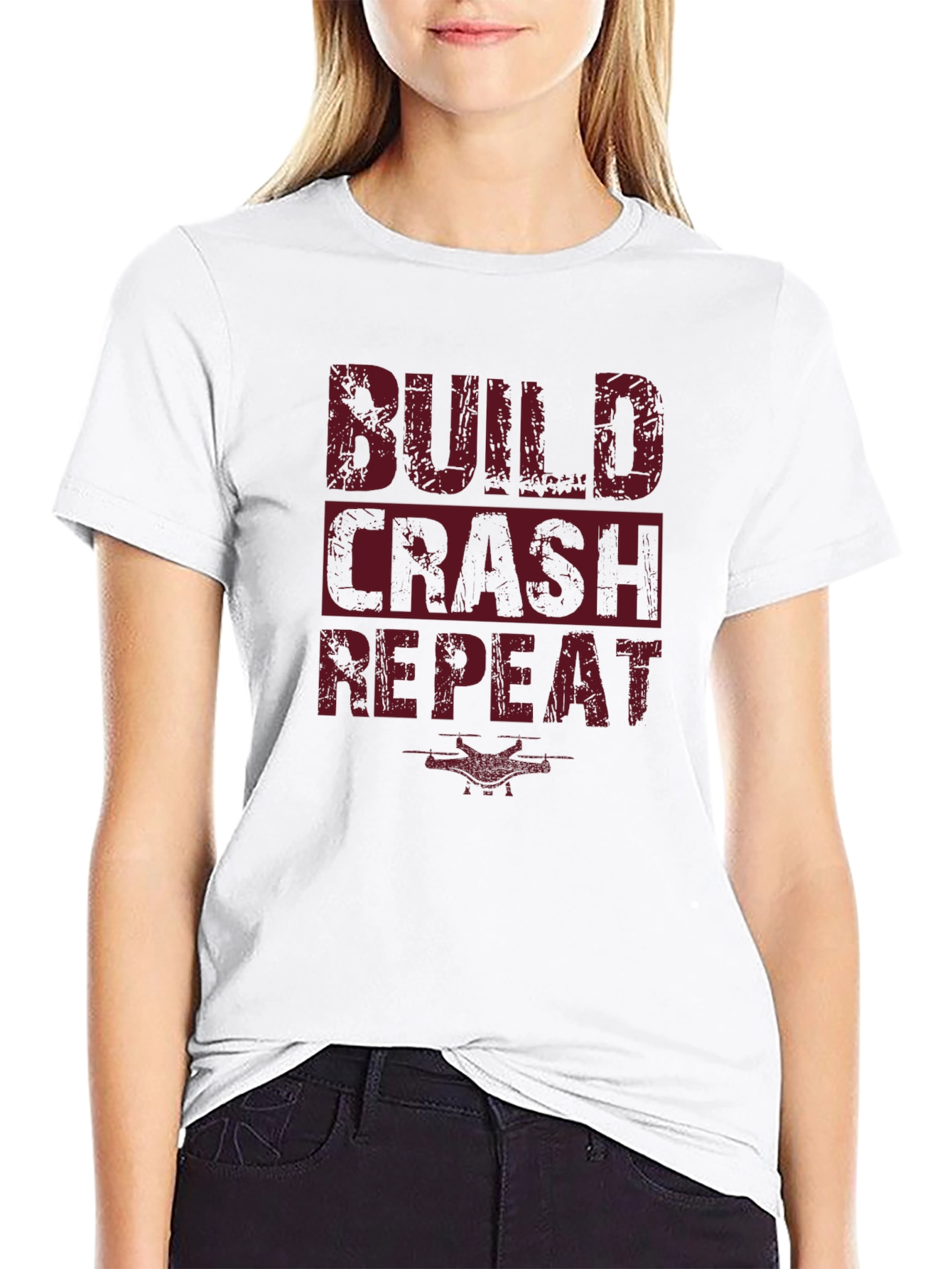 Black Build Crash Repeat Graphic T-Shirt view 9