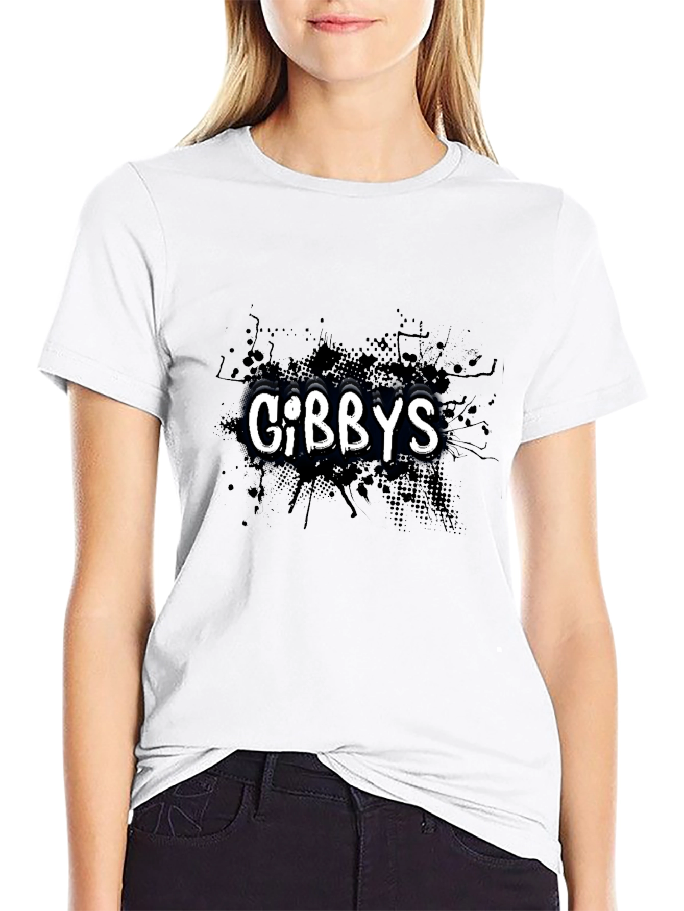 Black Gibbys Black Graphic Print T-Shirt - Casual Style view 9